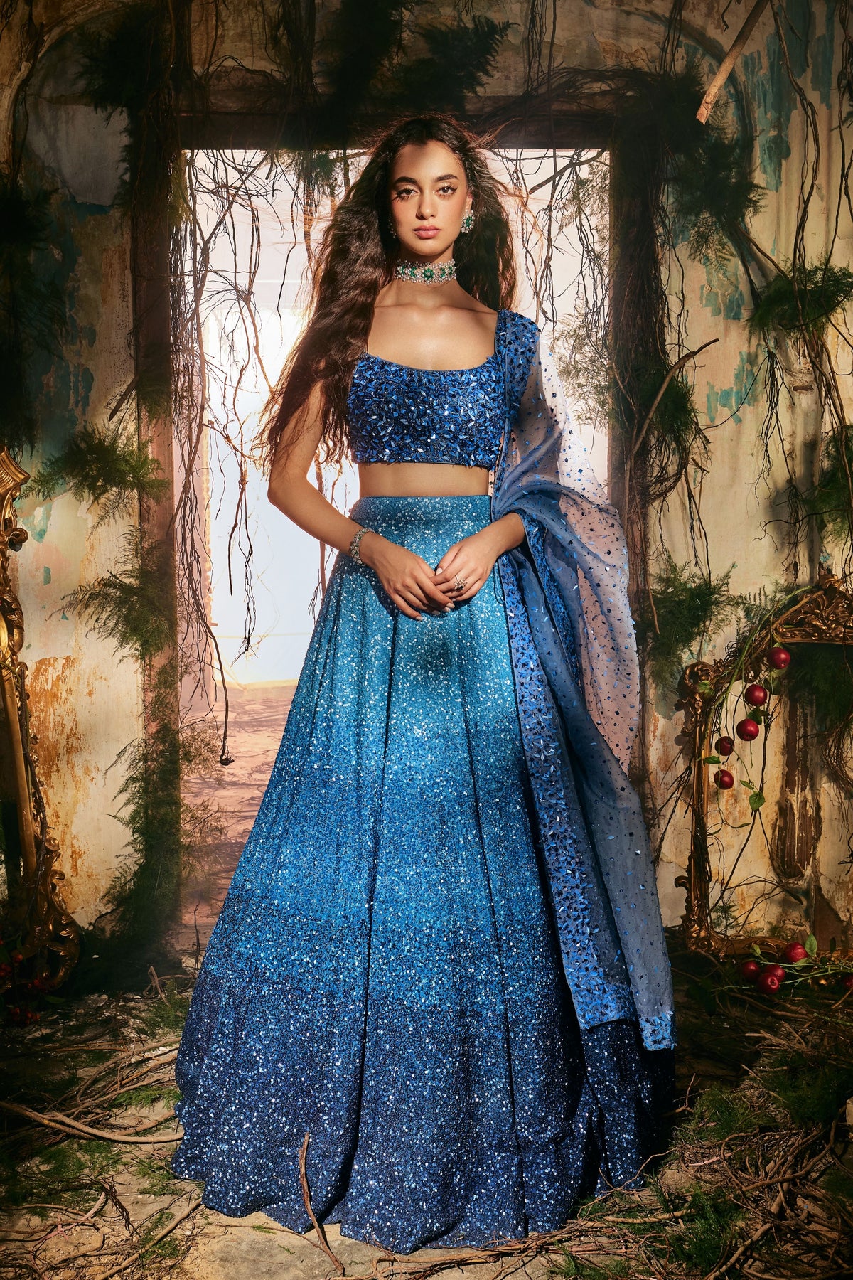 Ocean Starlight Lehenga Set
