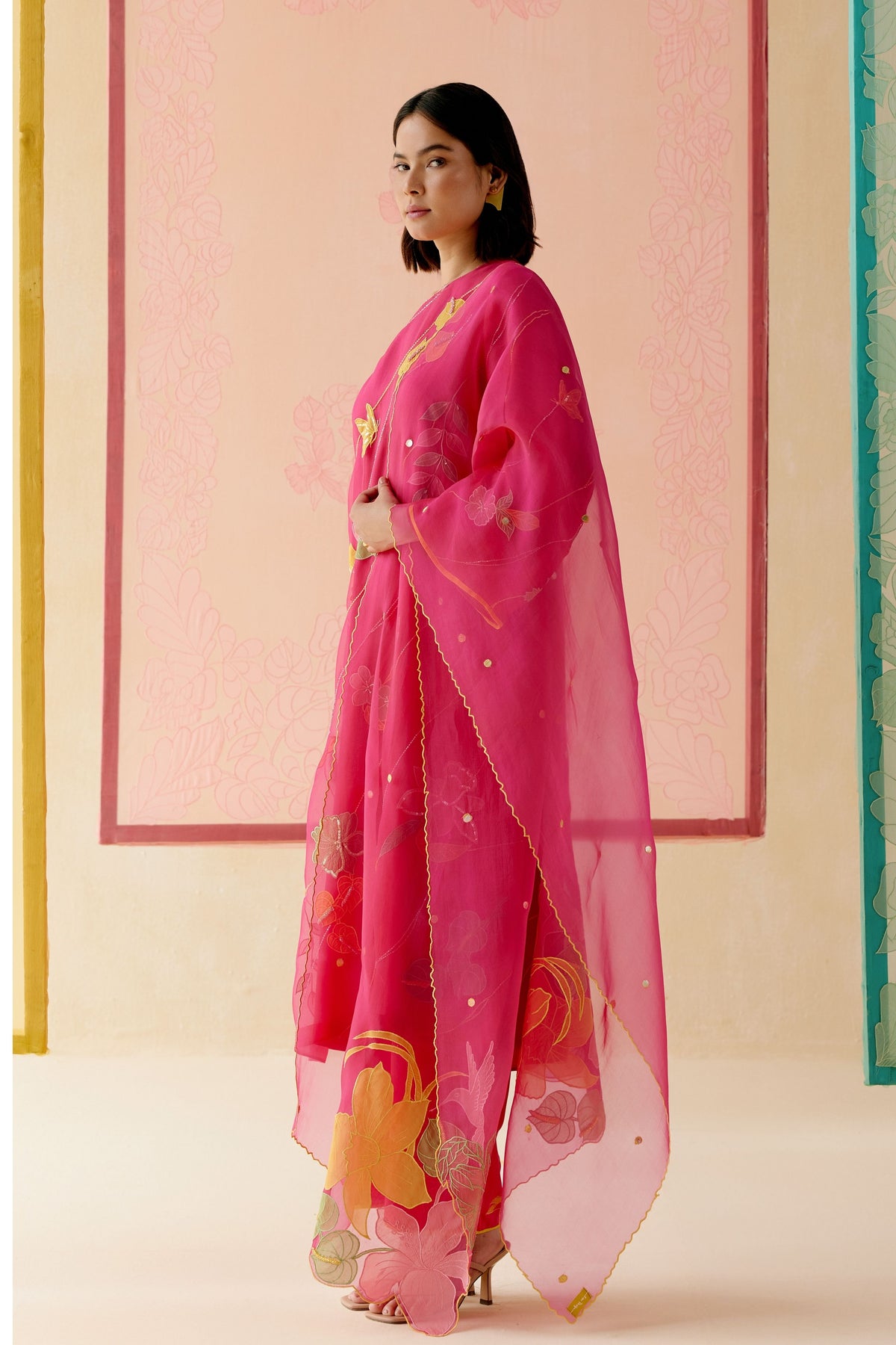 Hot Pink Kurta Set