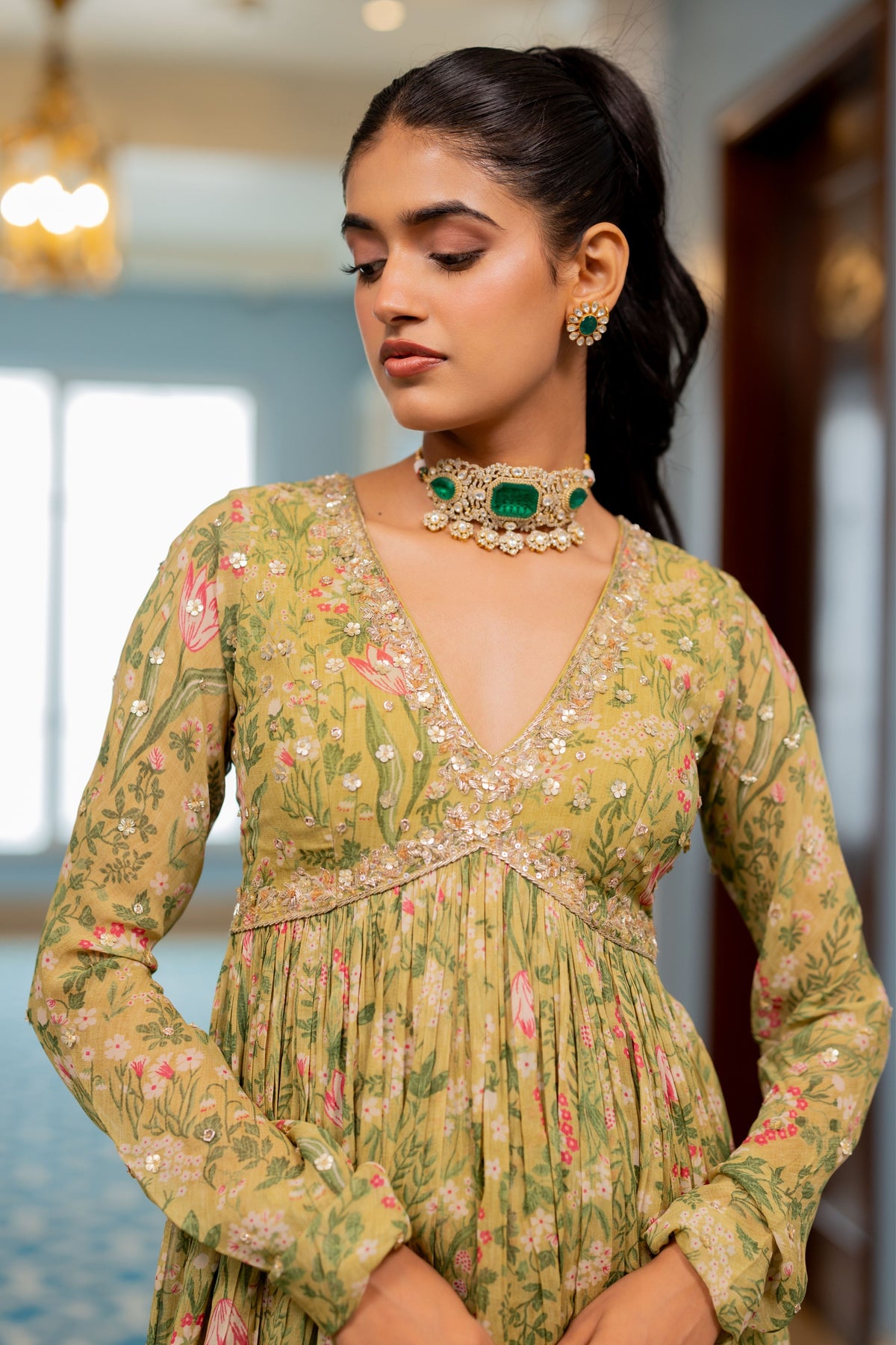 Keeva Sage Green Sharara Set