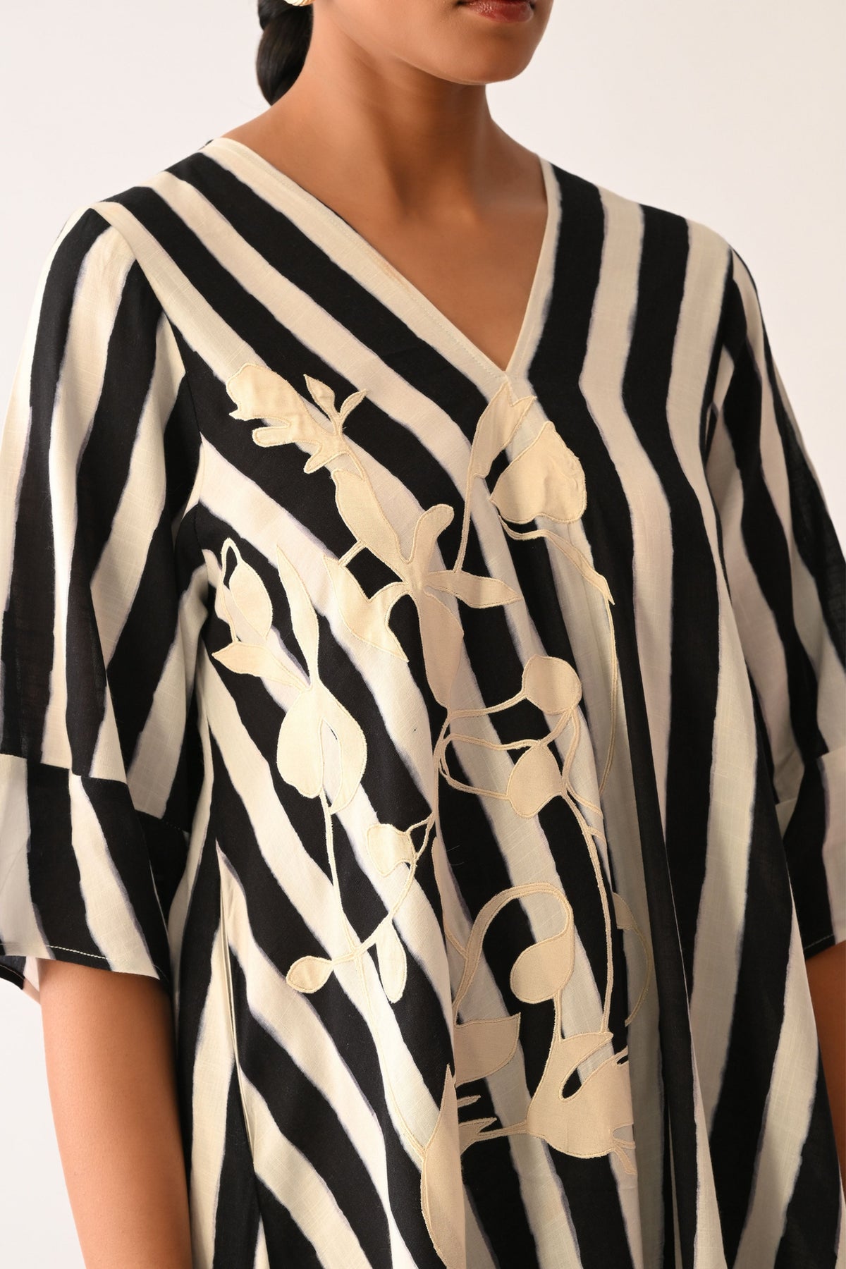 Revolt B&W Mayflower Applique Dress