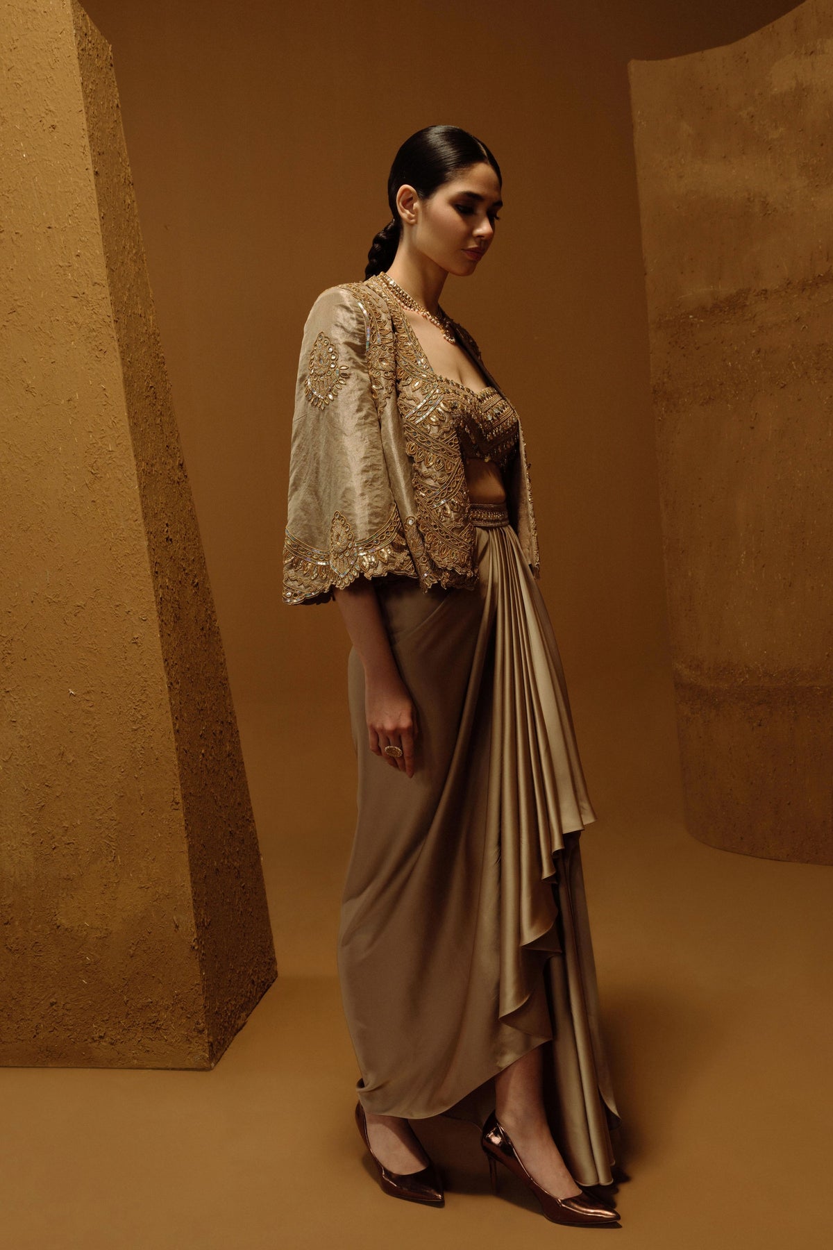 Amli Cape and Skirt Set