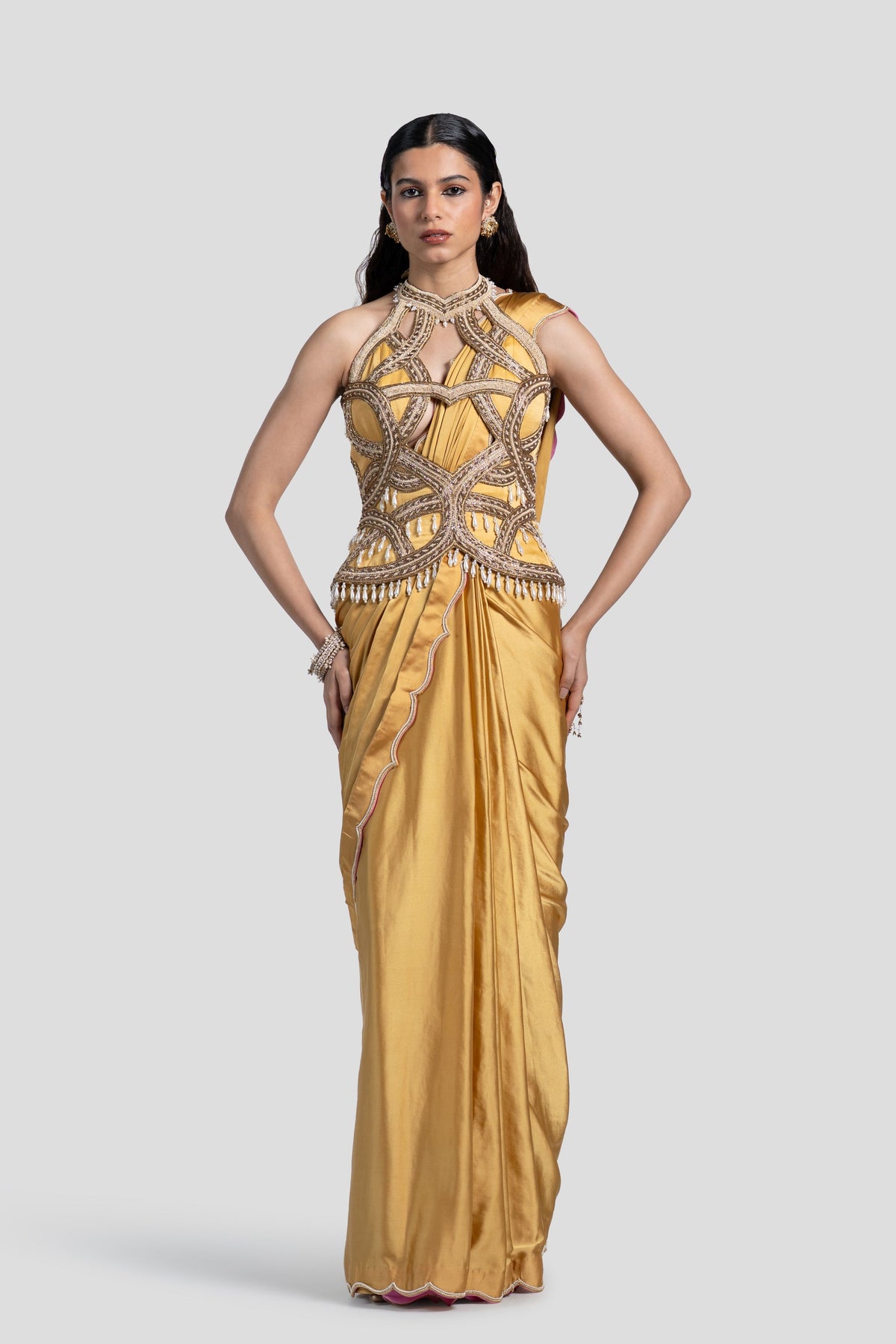 Meherjaan Corset With Saree