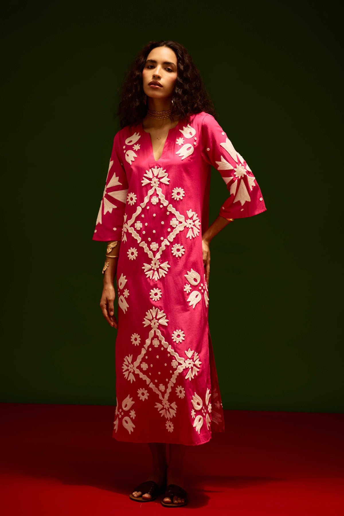 Fuchsia Cotton Maxi