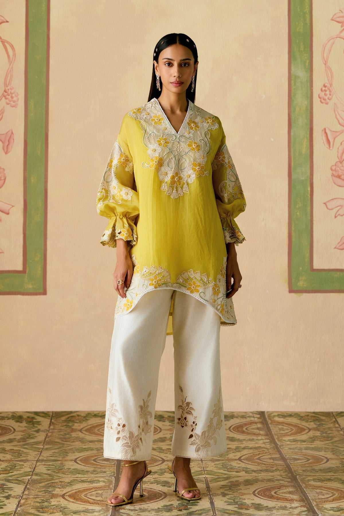 Yellow Applique Co-ord Set