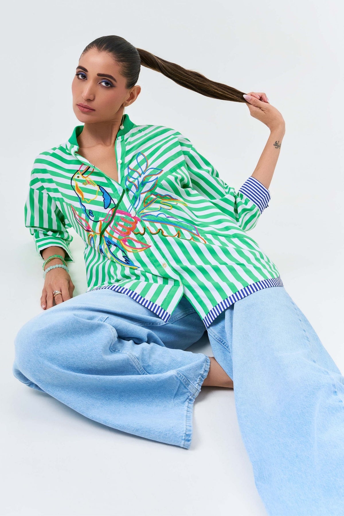 Matcha Stripes Shirt