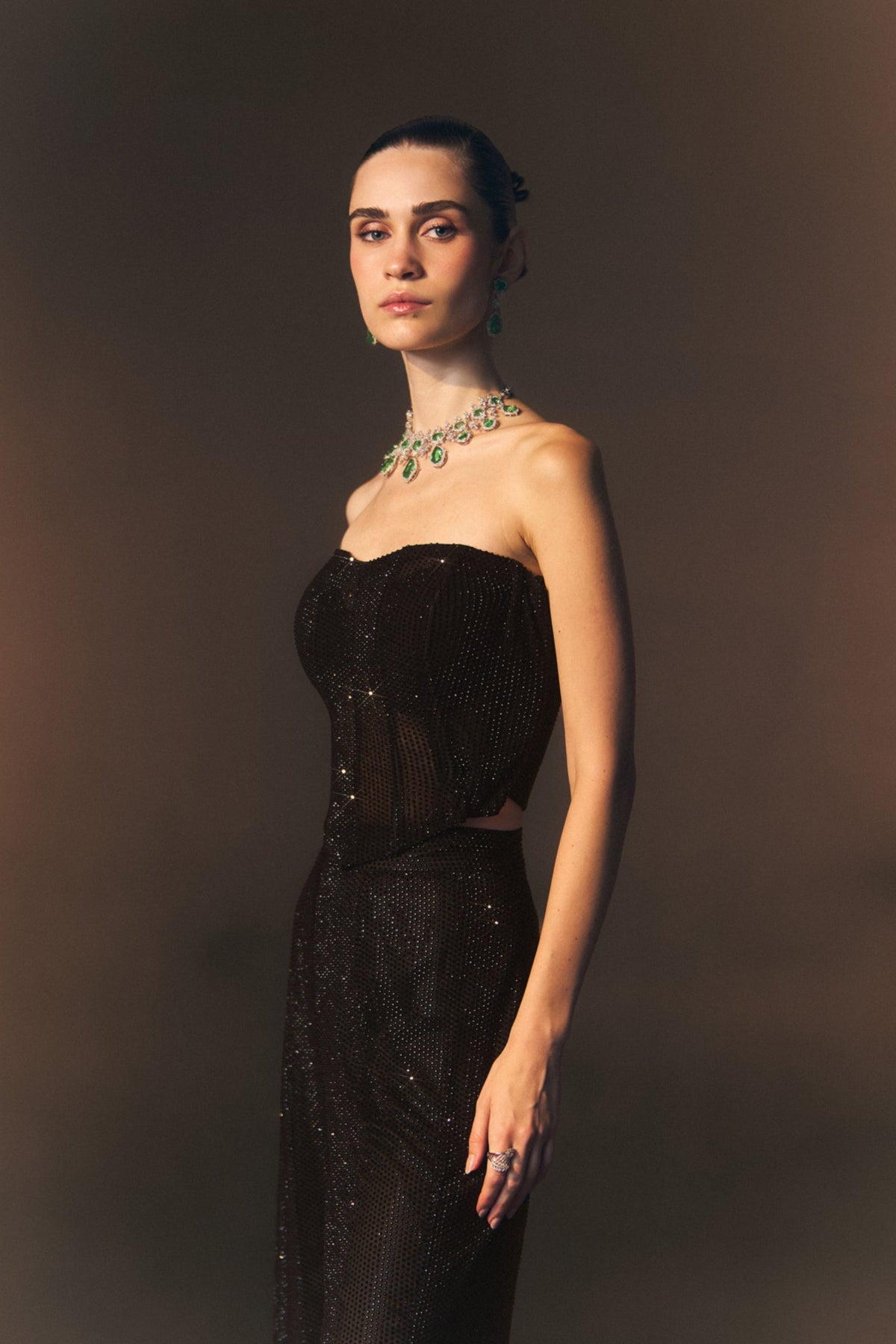 Onyx Sharara Pants with Corset Top