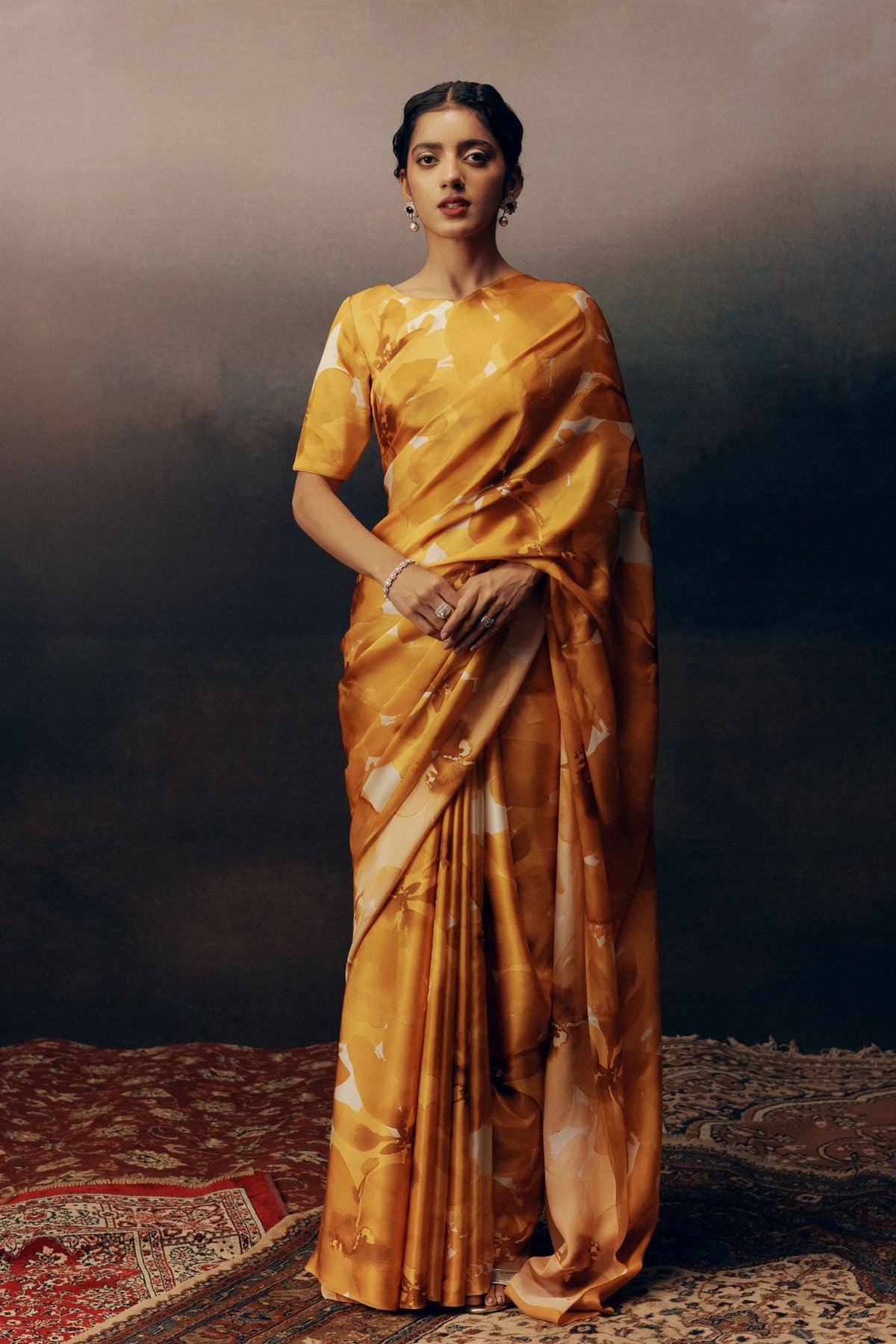 Lara Saree in Tangerine