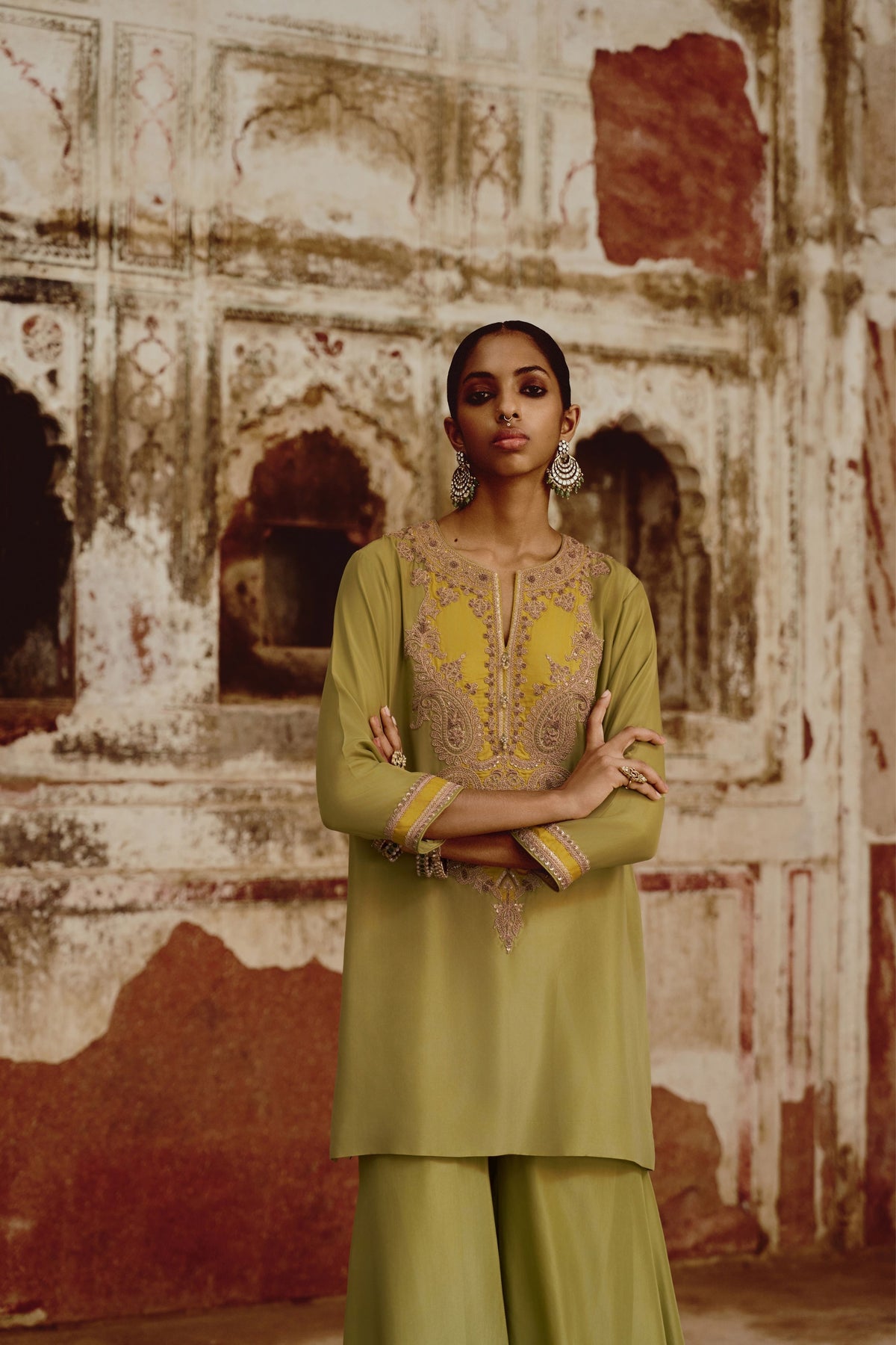 Sage Green Keri Sharara Set