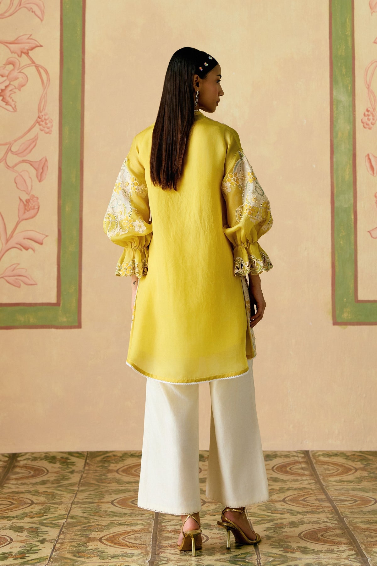 Yellow Applique Co-ord Set