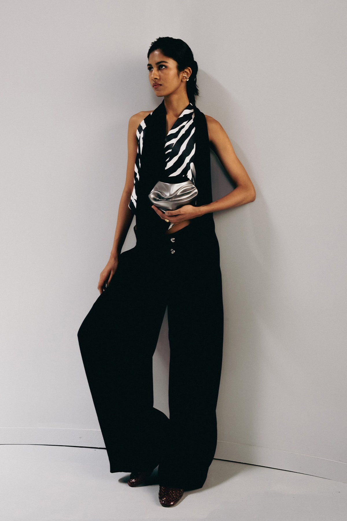 Zebra Scarf Waistcoat