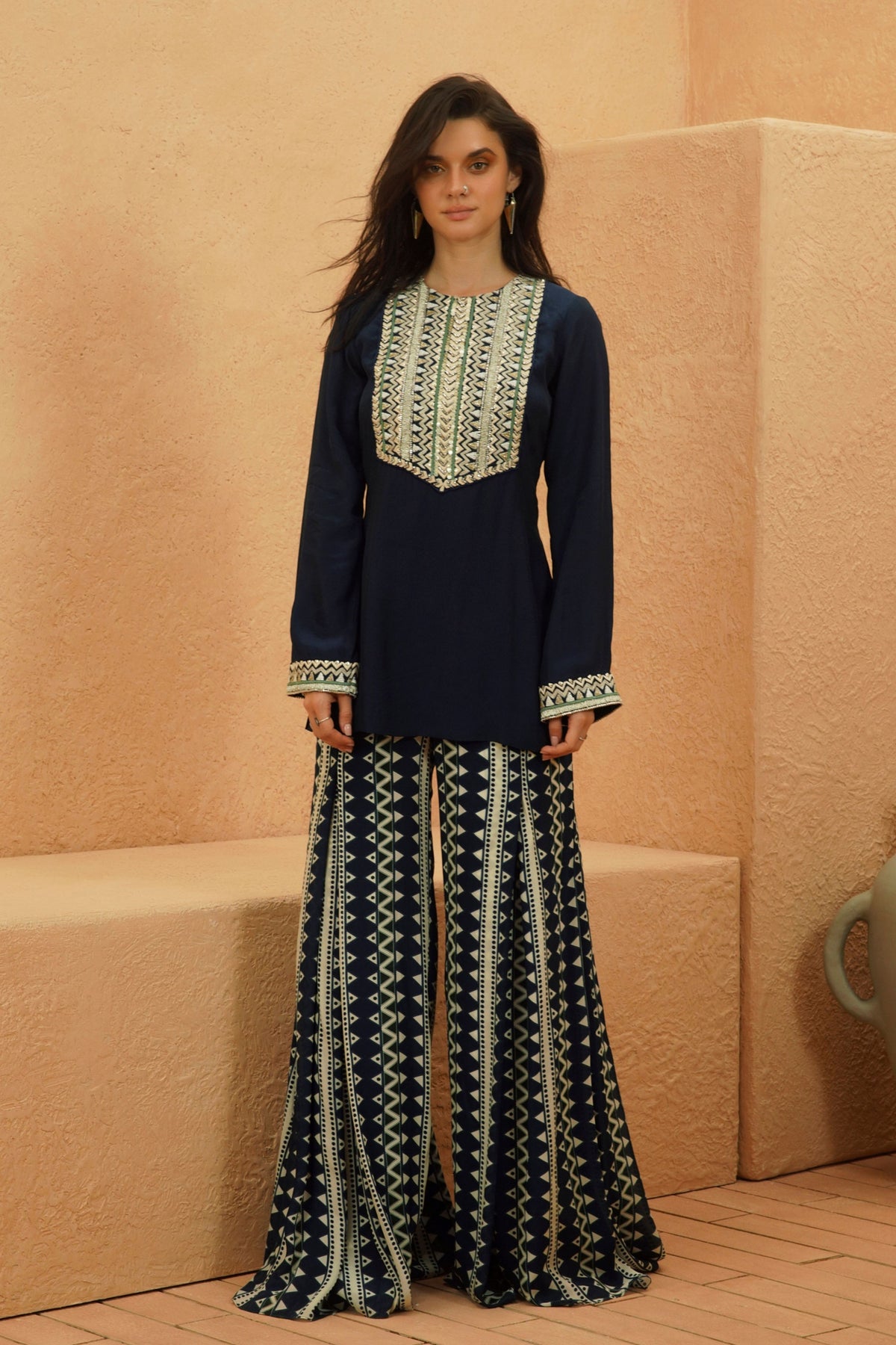 Zahara Midnight Blue Kurta Set