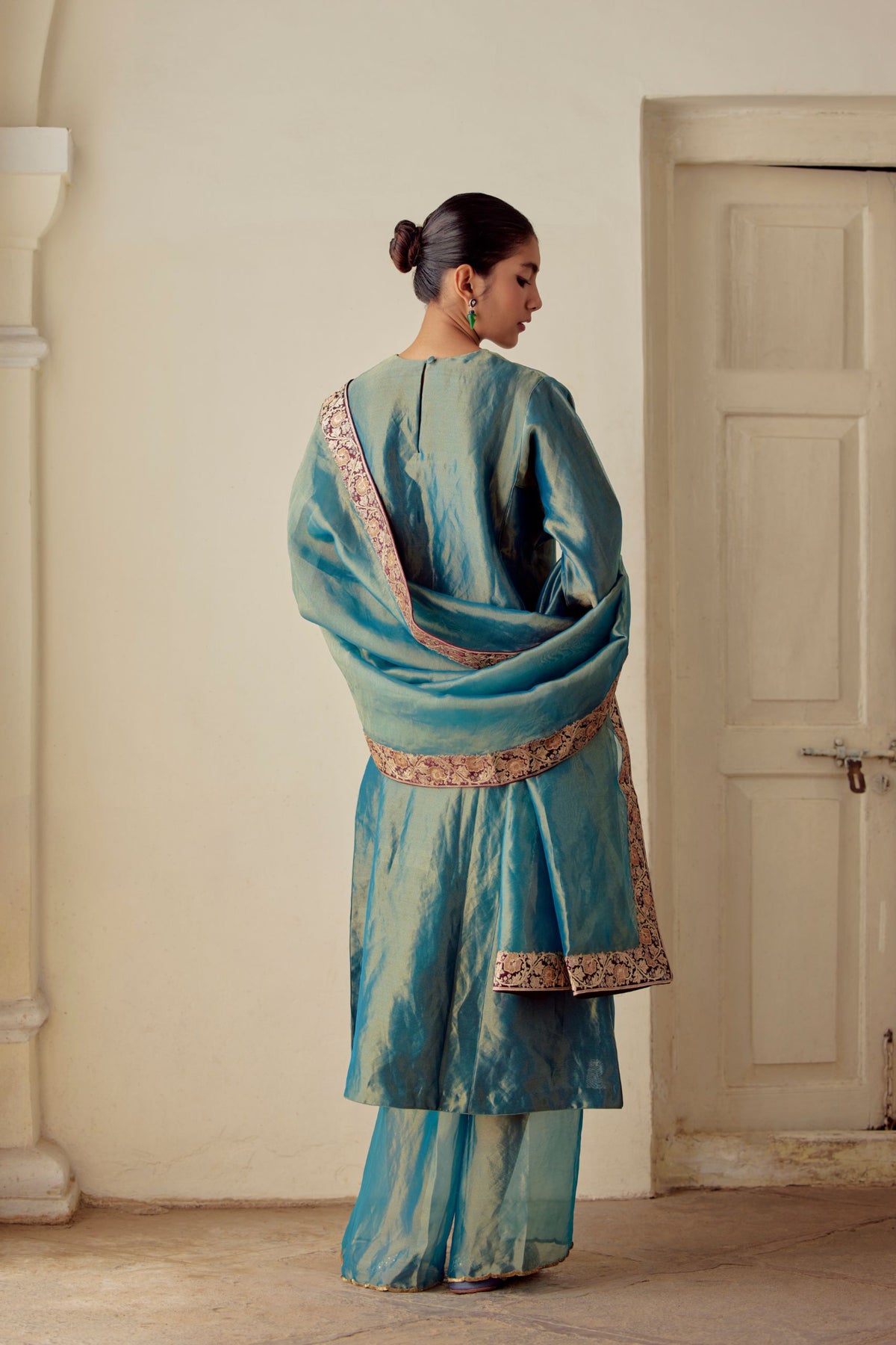 Zaaya Tissue Silk Aegean Kurta Set