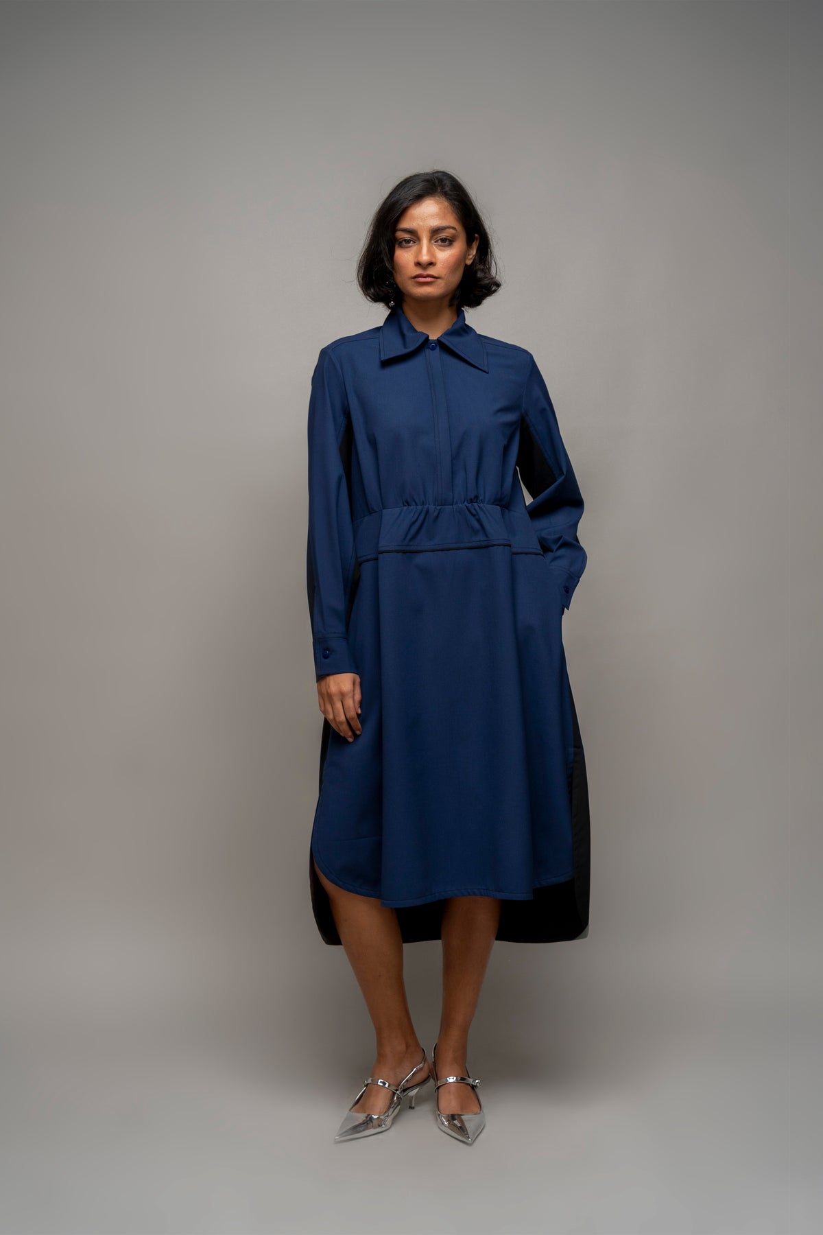 Pco Navy Shirt Dress