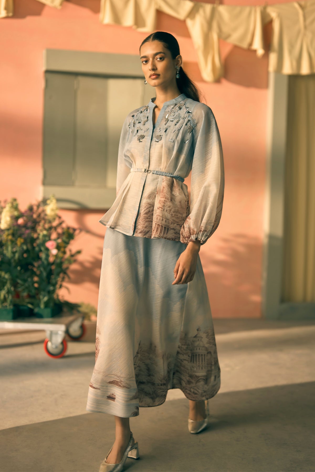 Porto Marine Mural Skirt Set