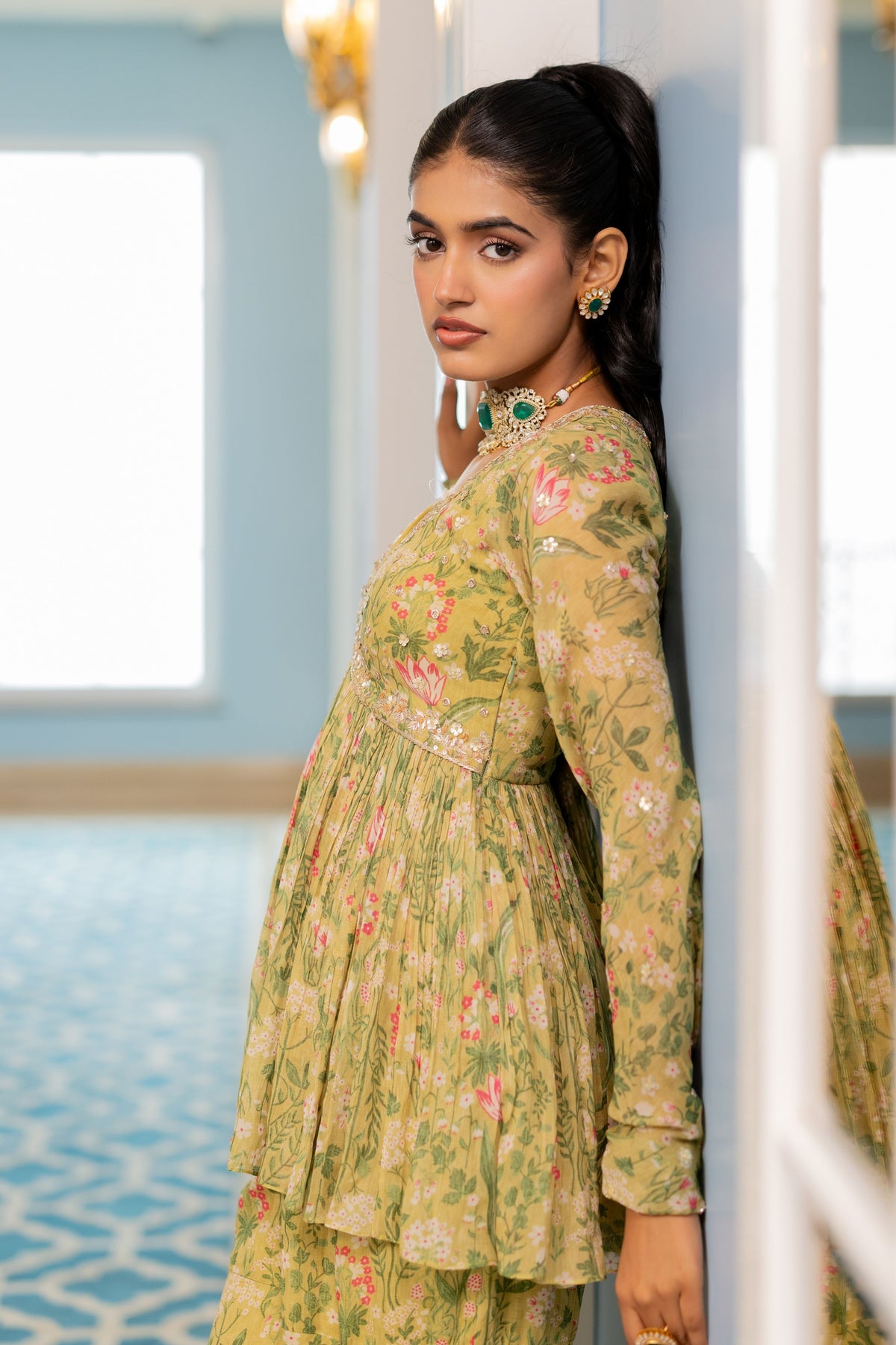 Keeva Sage Green Sharara Set