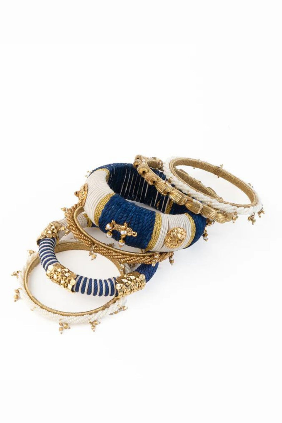Saaj Bangle Set in Blue