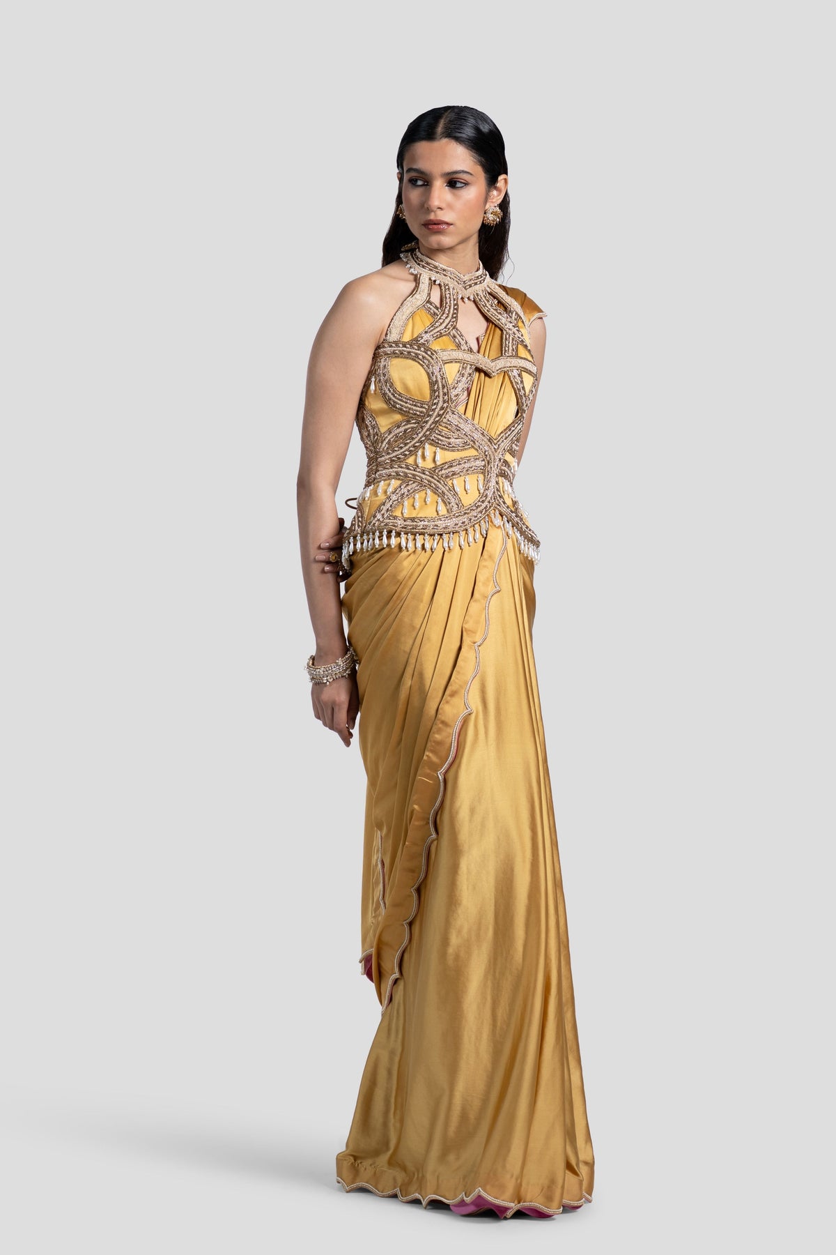 Meherjaan Corset With Saree