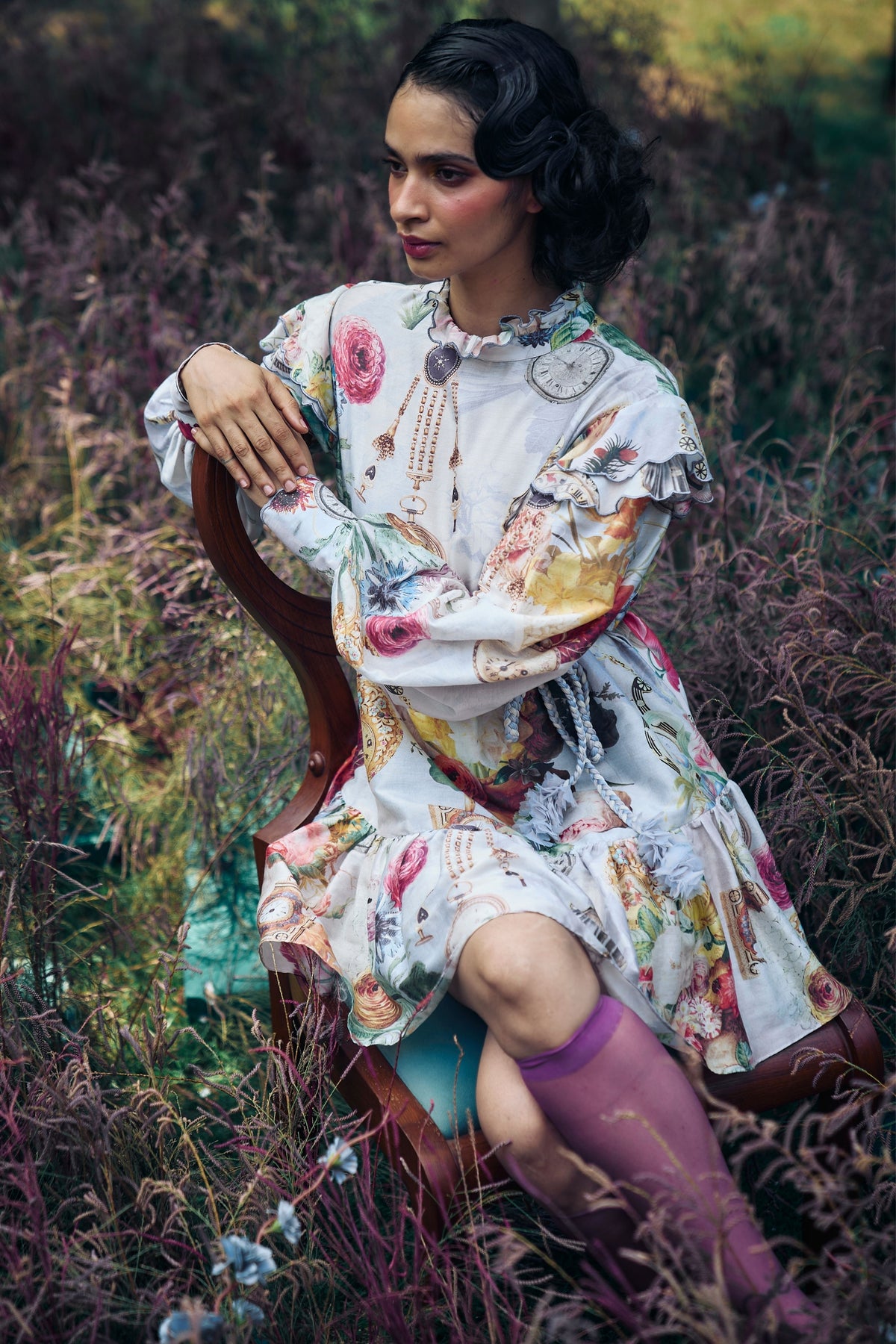 Antiquity Tiered Ruffle Dress
