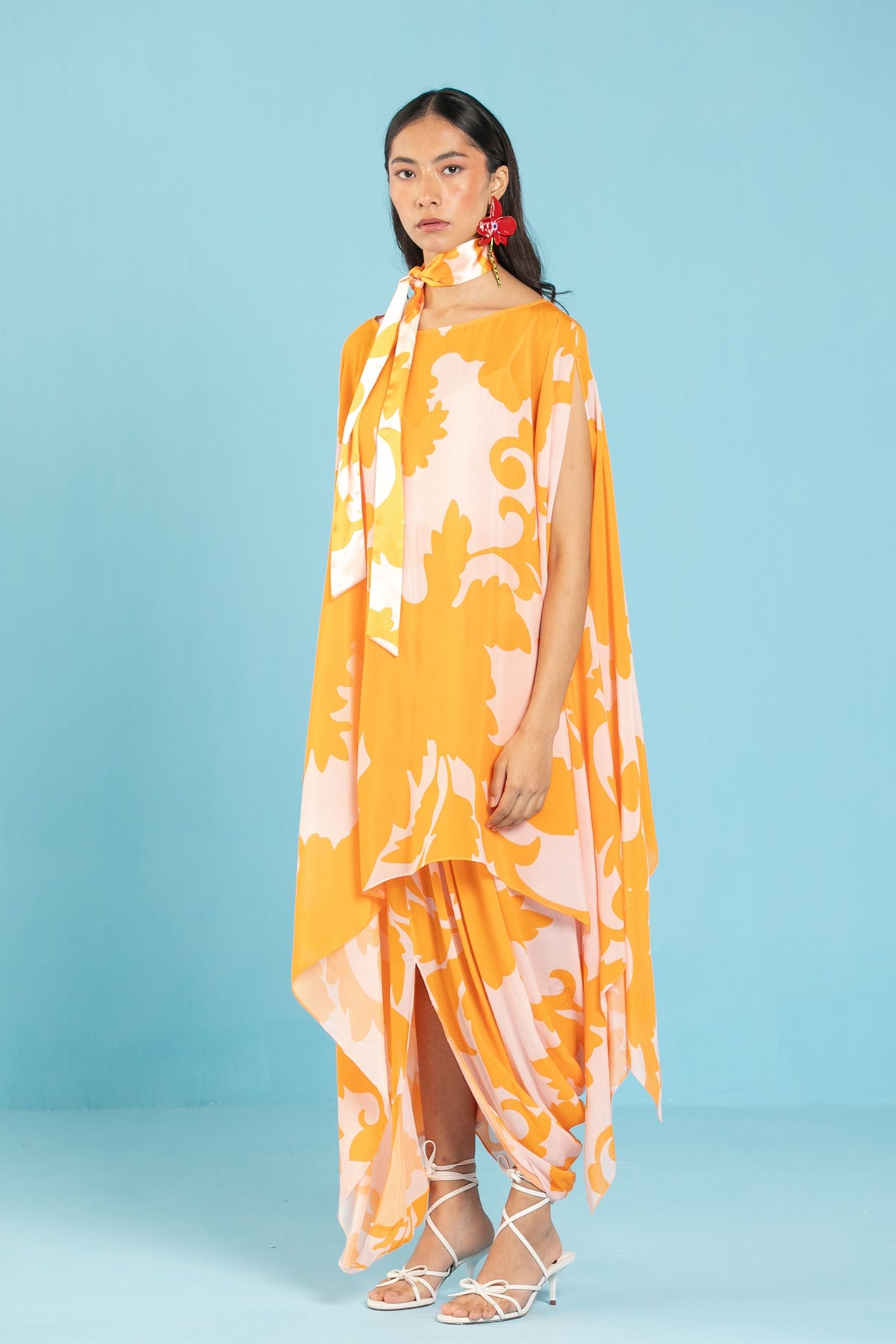 Orange Kaftan Dress