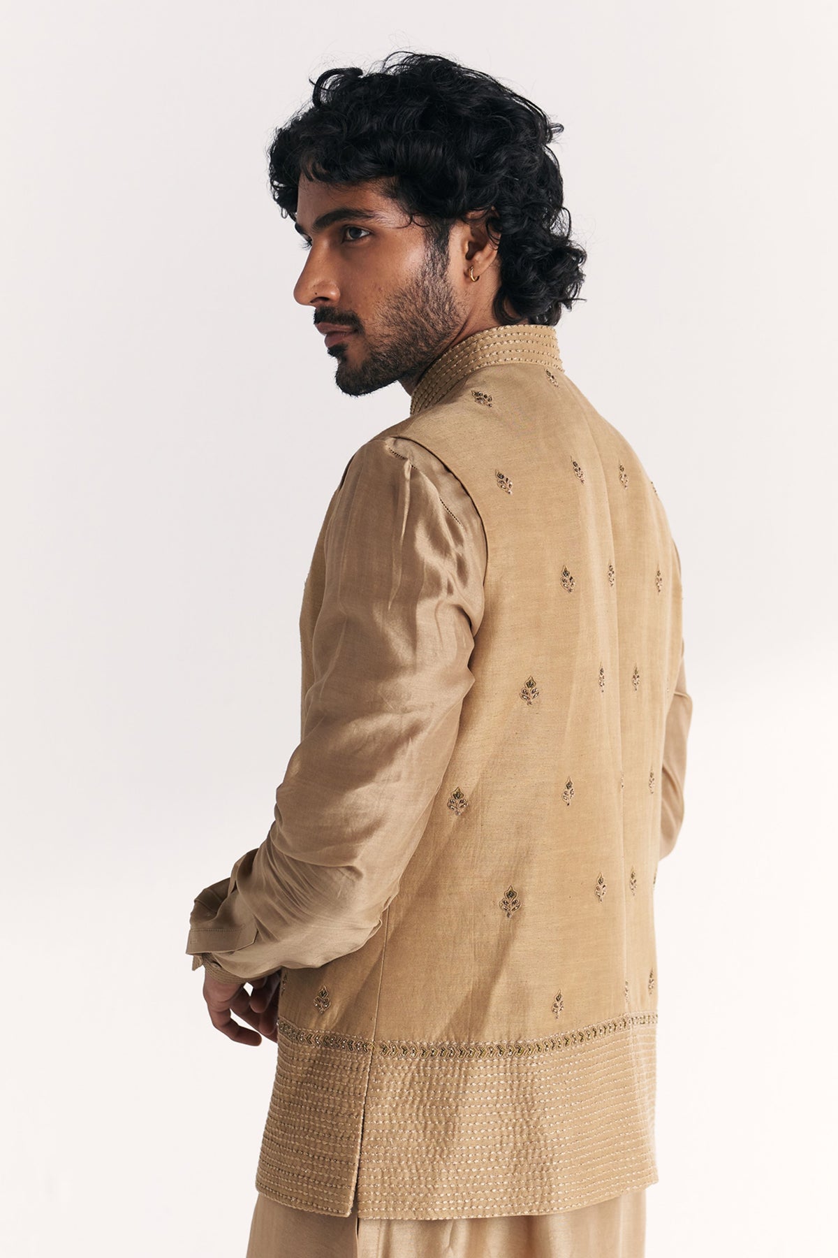 Yawar Green Nehru Jacket Set