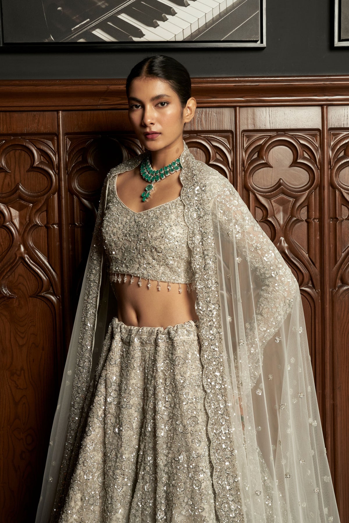 Sequins Embroidery Lehenga Set