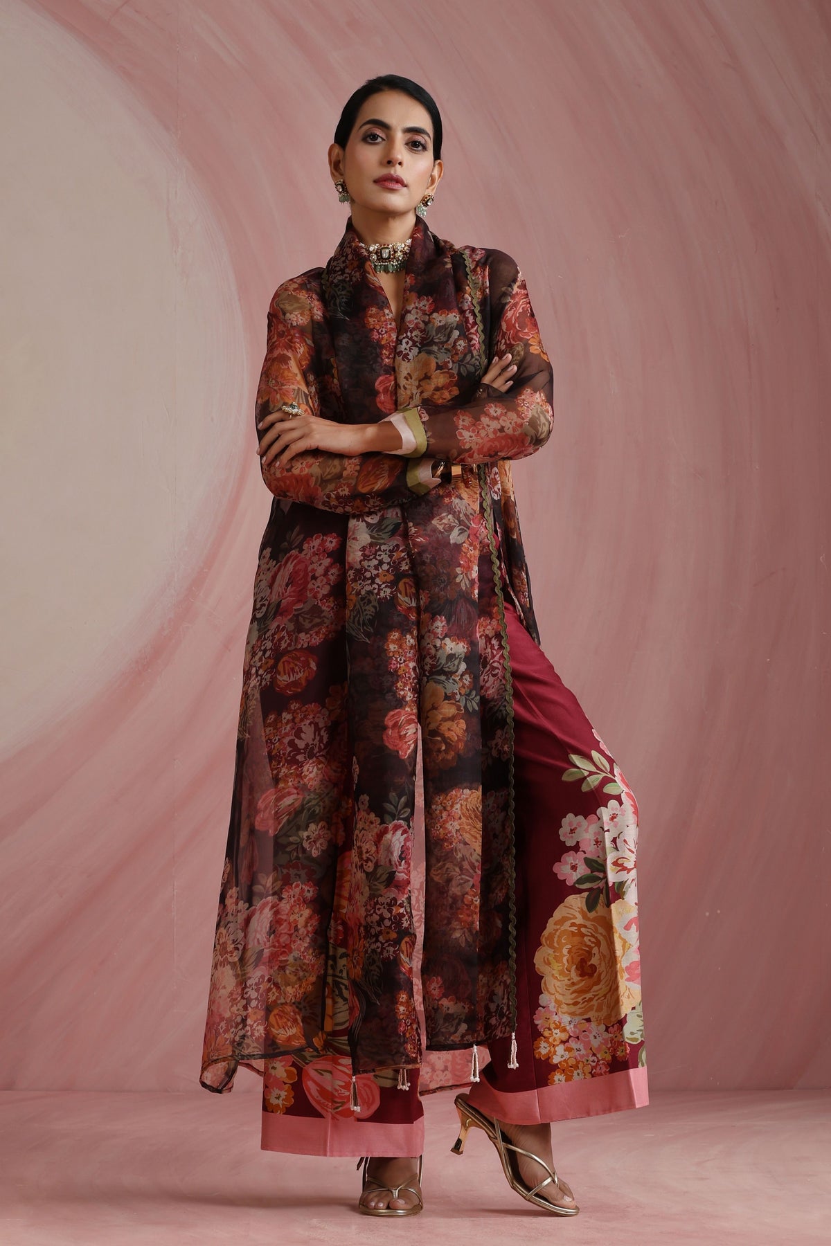 Chanderi Jacket Set