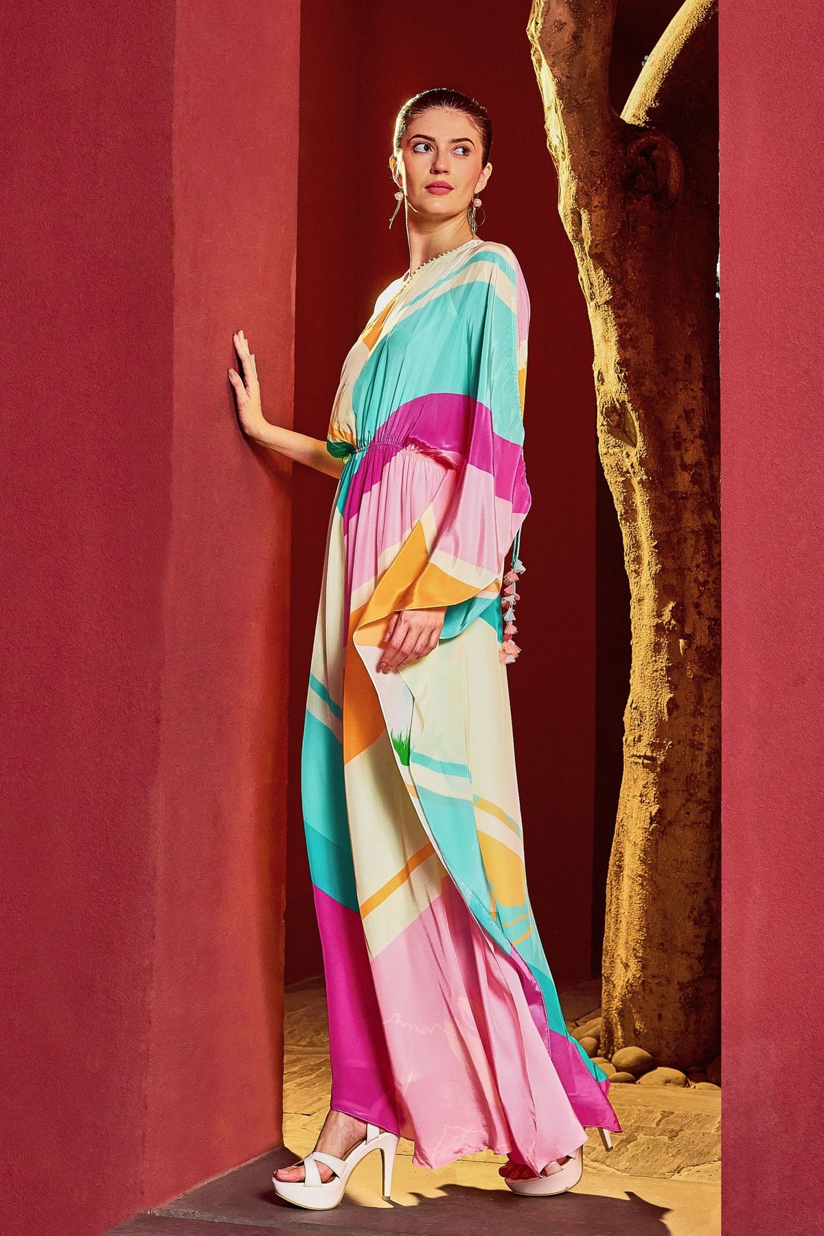 Multi One-shoulder Kaftan