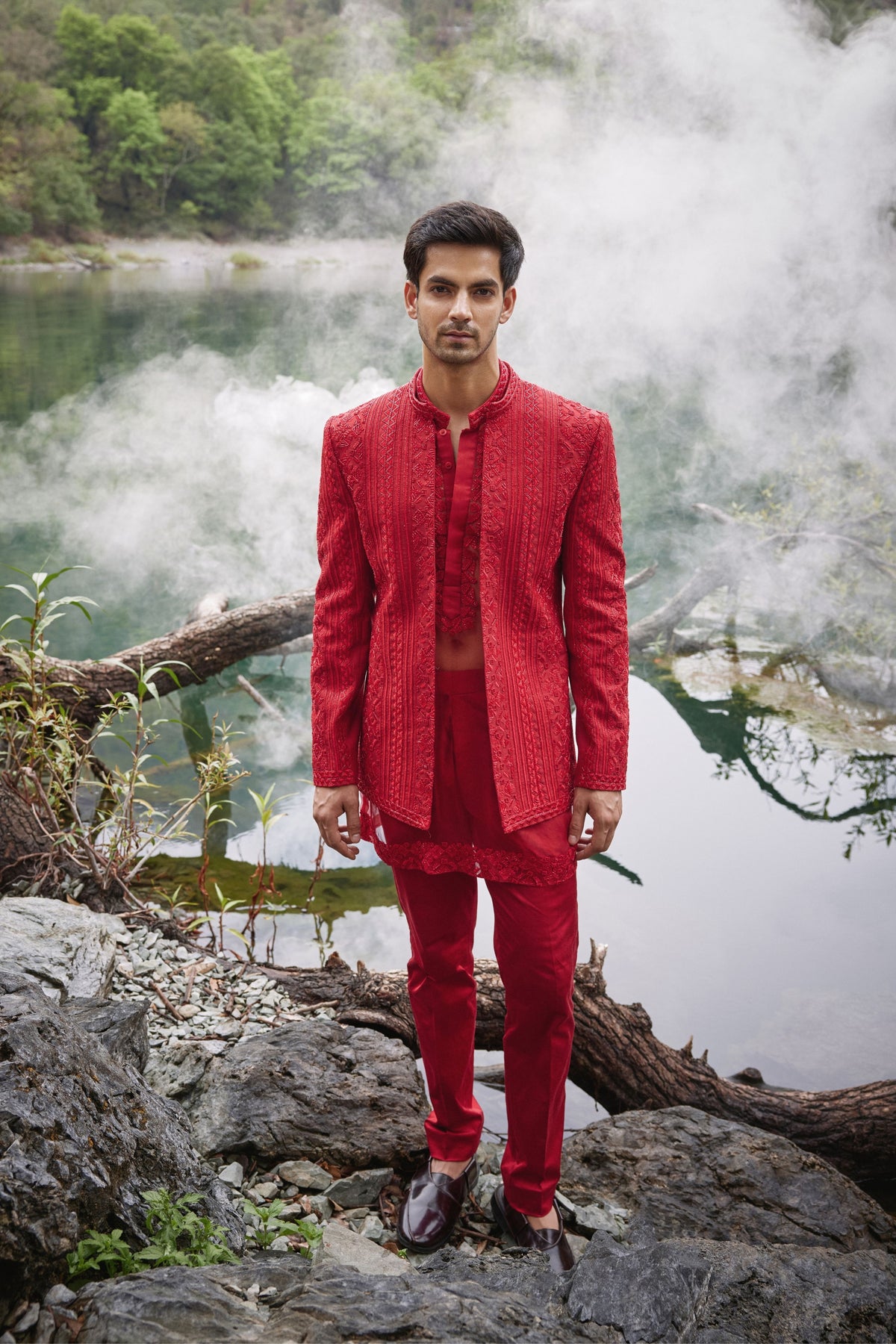 Scarlet Open Jacket Set