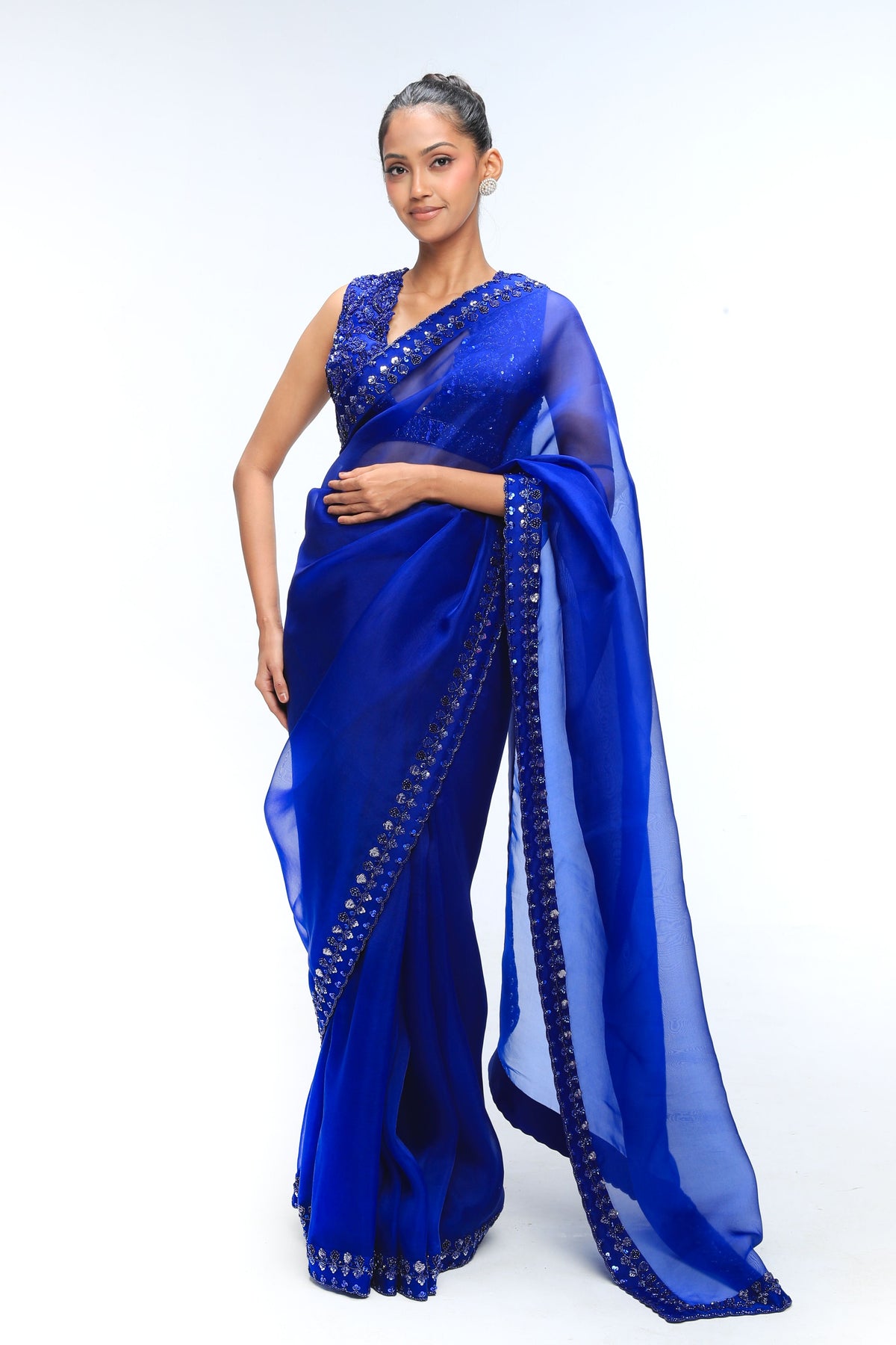 Blue Horizon Gleam Saree