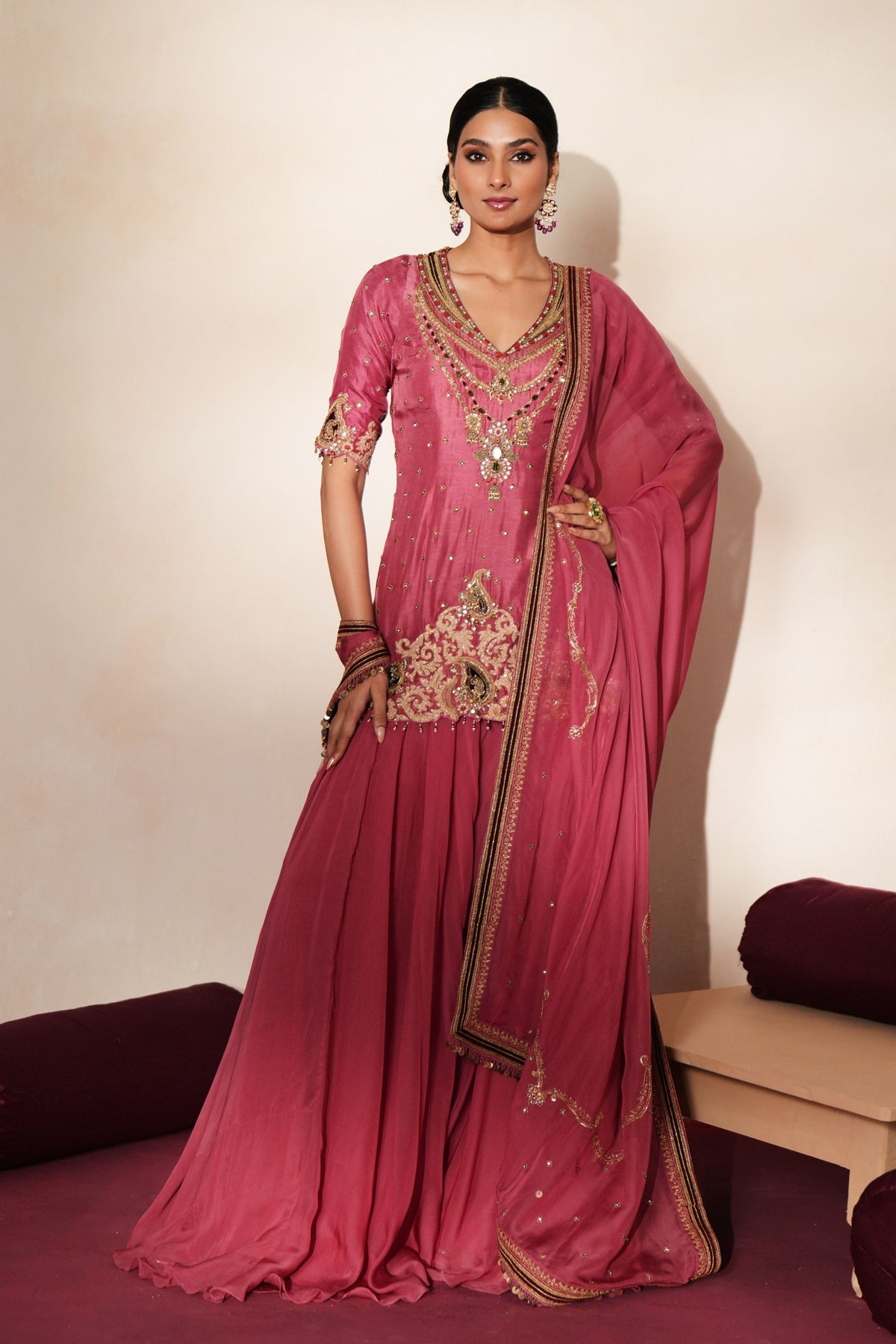 Sindoori Sharara Set