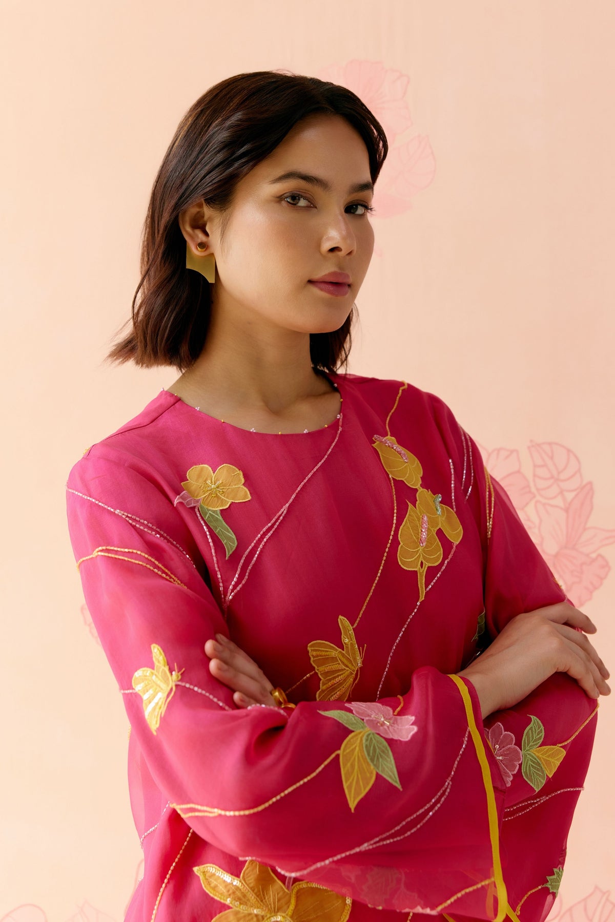 Hot Pink Kurta Set