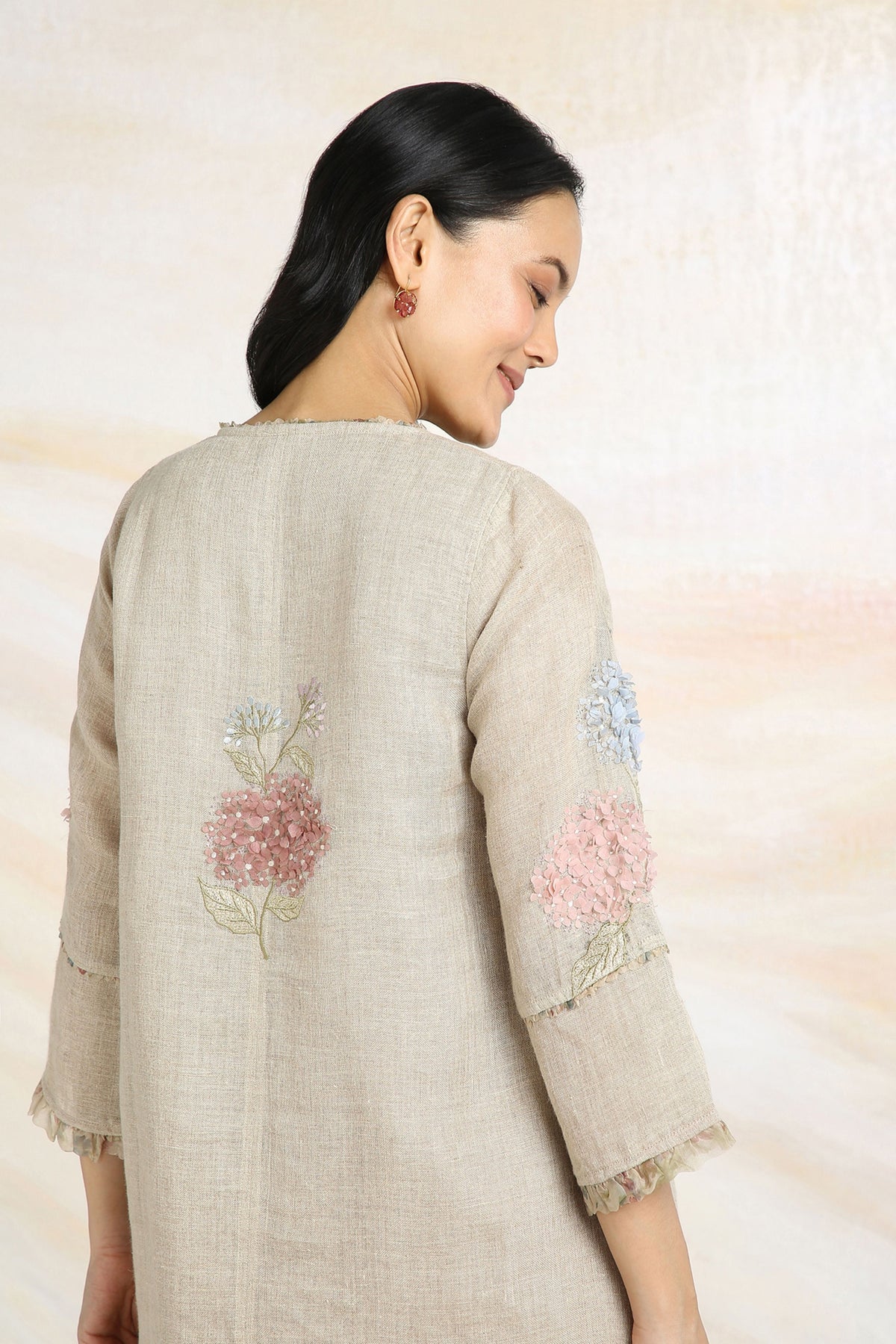 Hydrangea Natural Kurta Set
