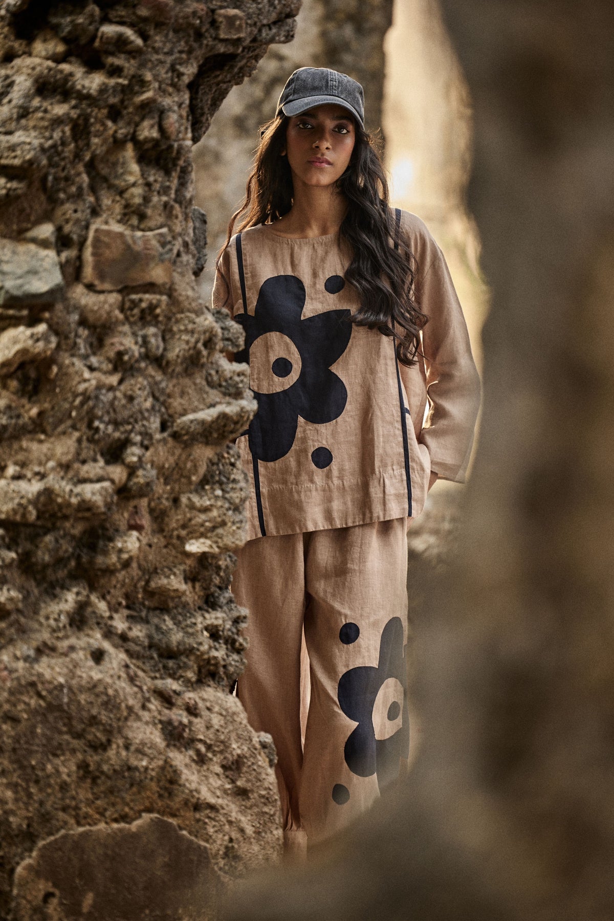 Khaki Floral Set