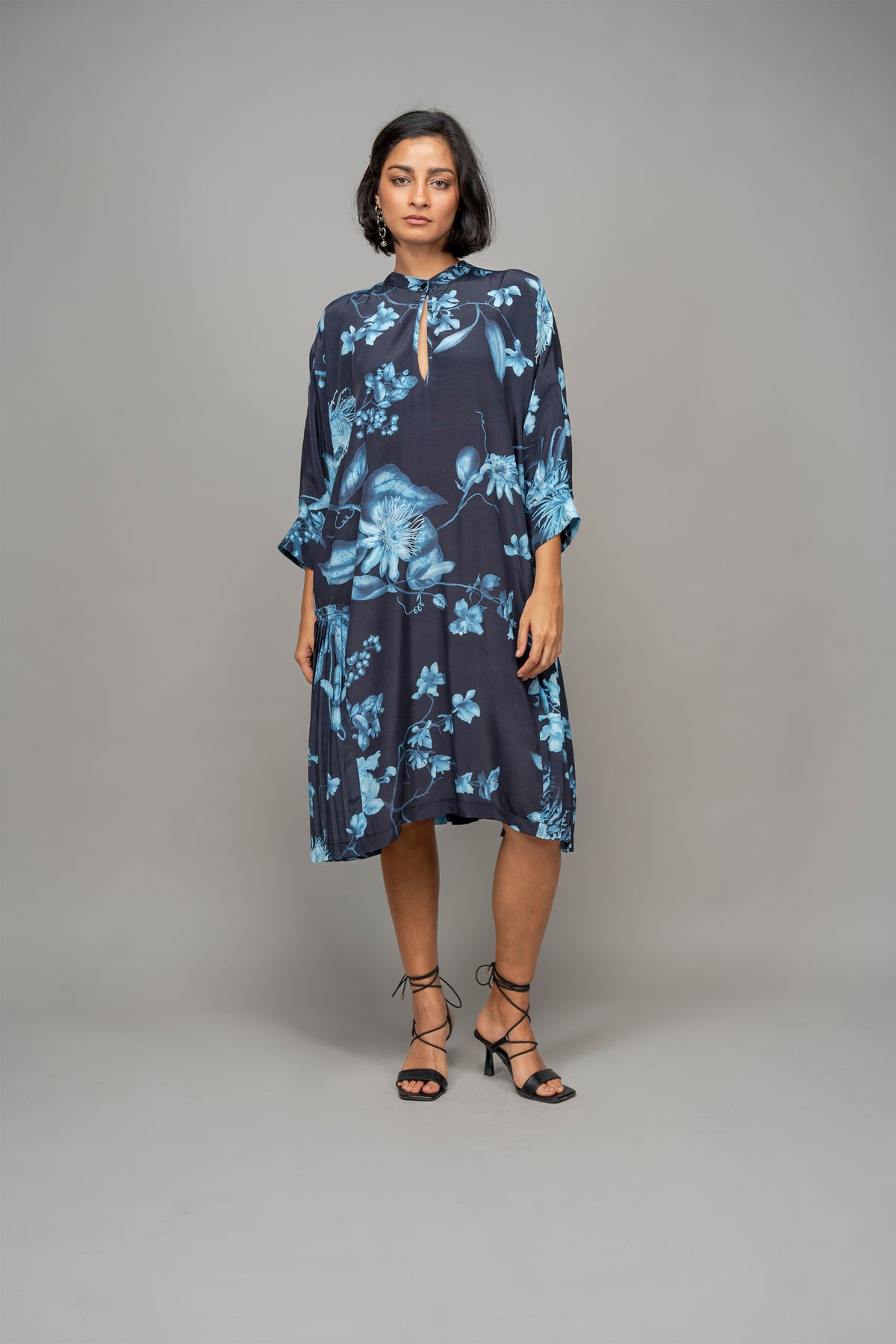 Garden Print Fin Dress in Aurora Borealis