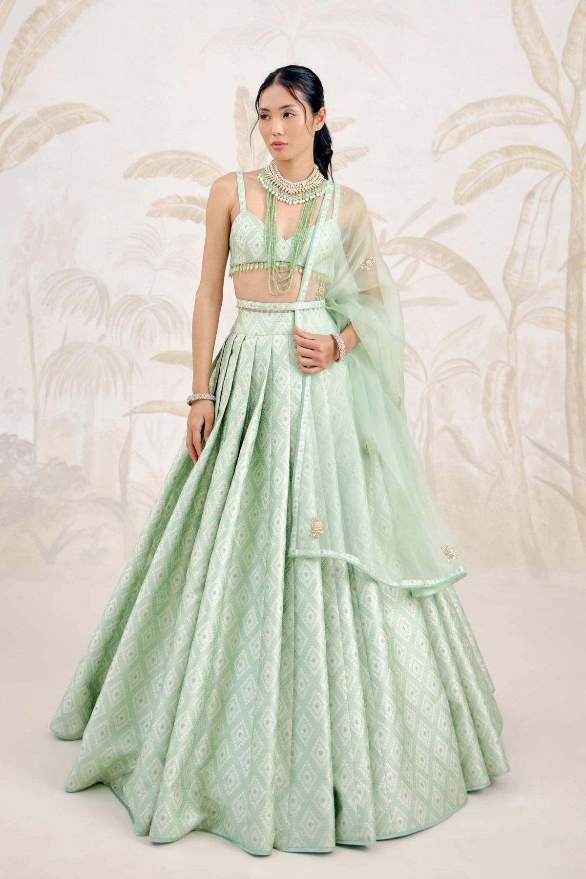 Secrest Green Lehenga Set
