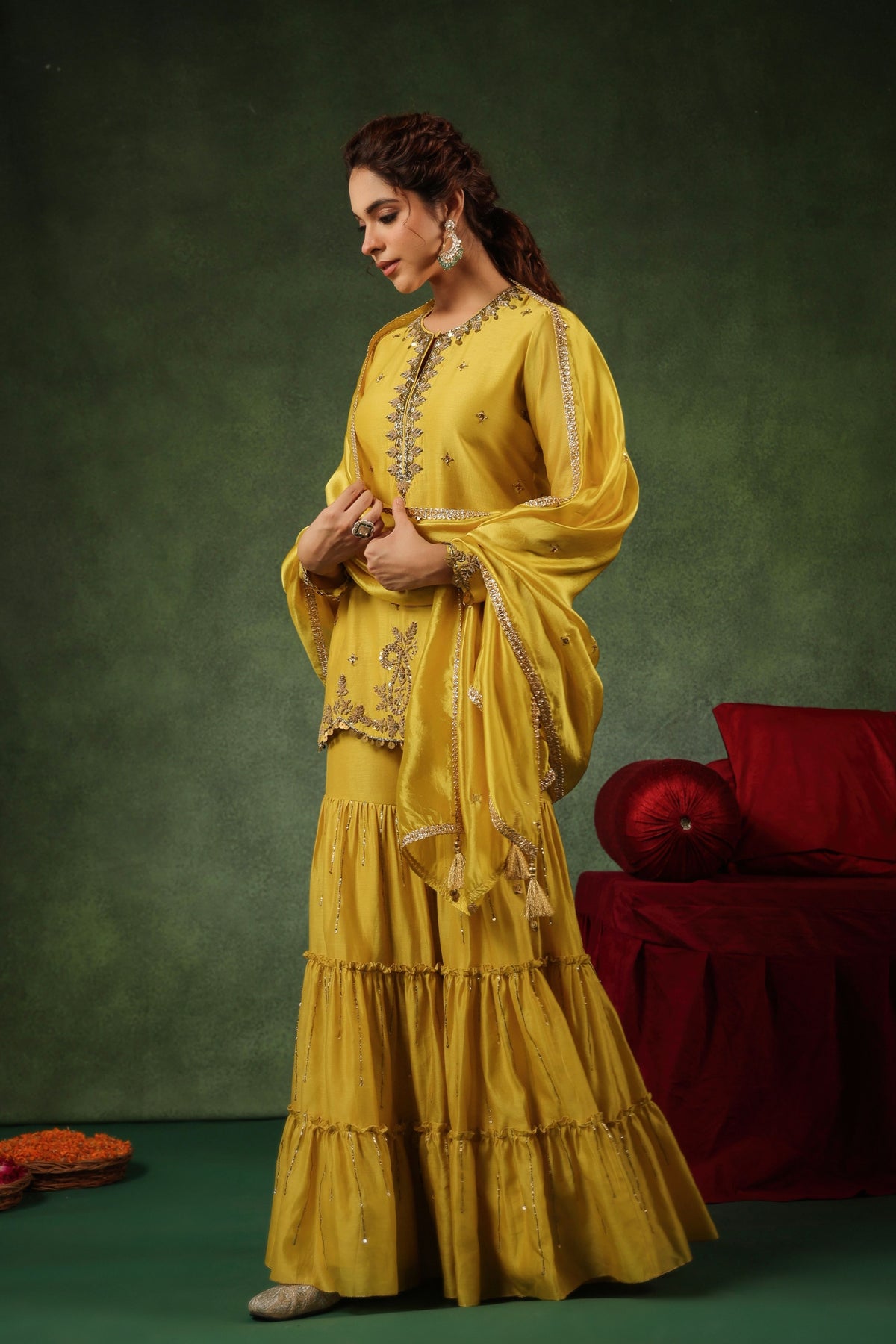Yellow Sharara Set