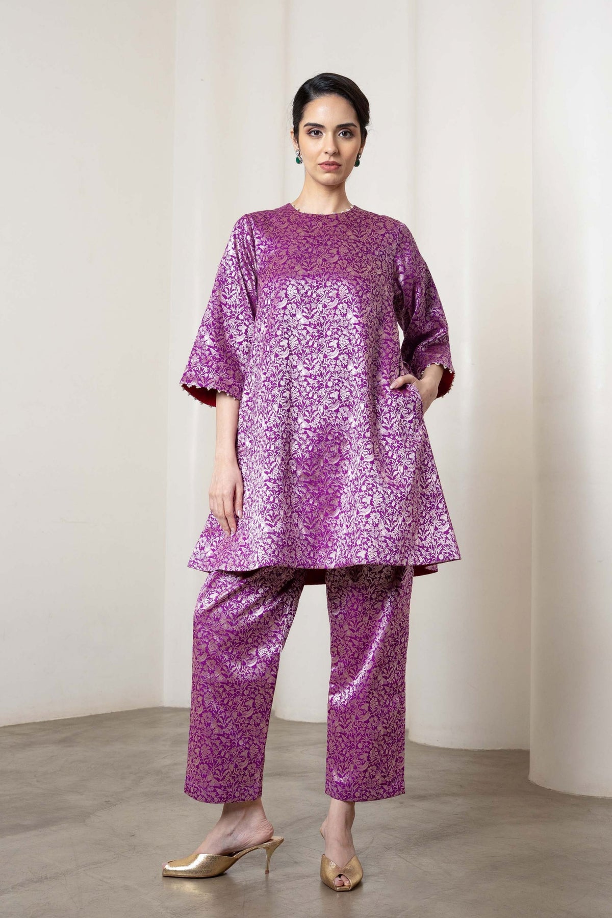 Sonal Purple Kurta Set