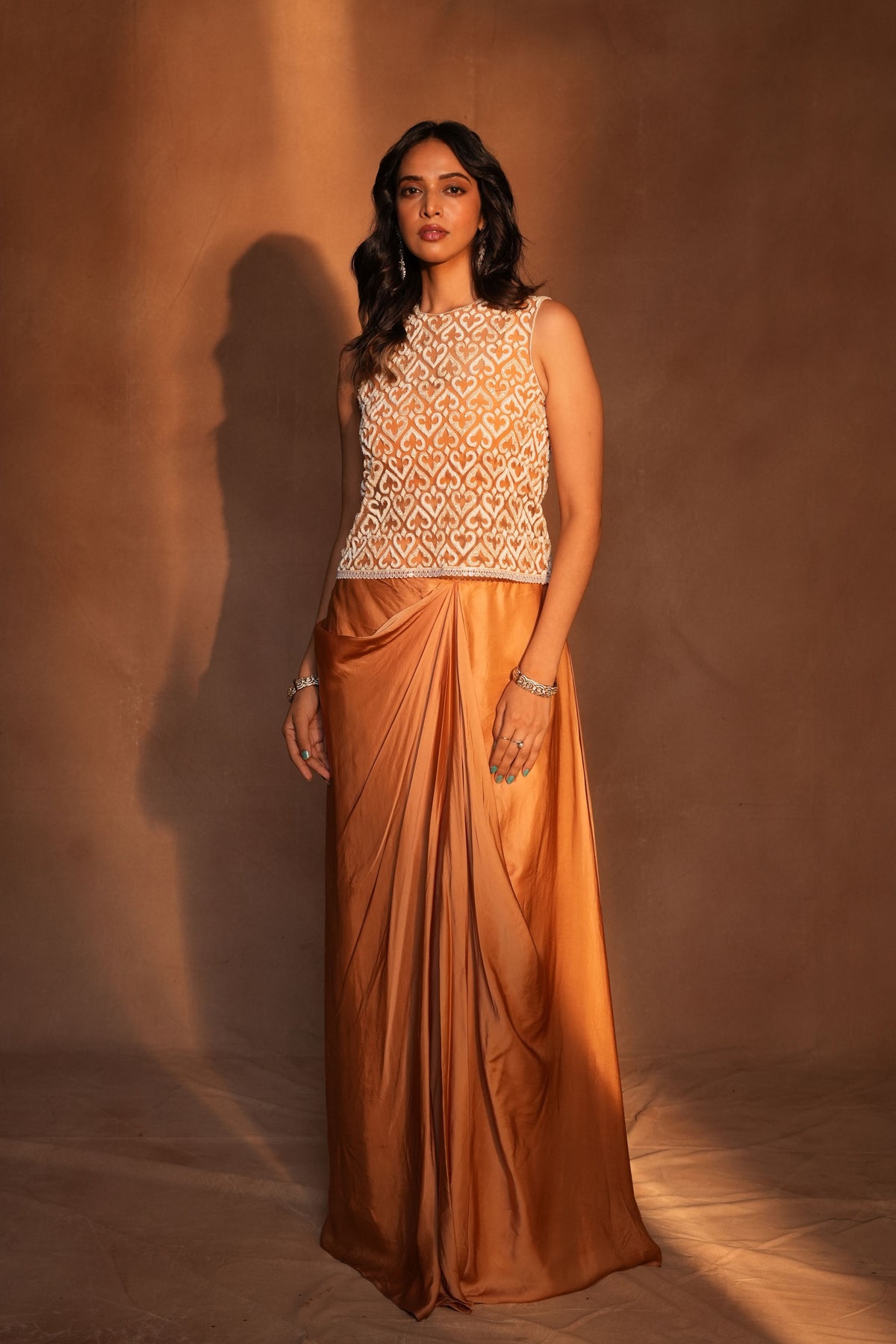 Brown Skirt Set