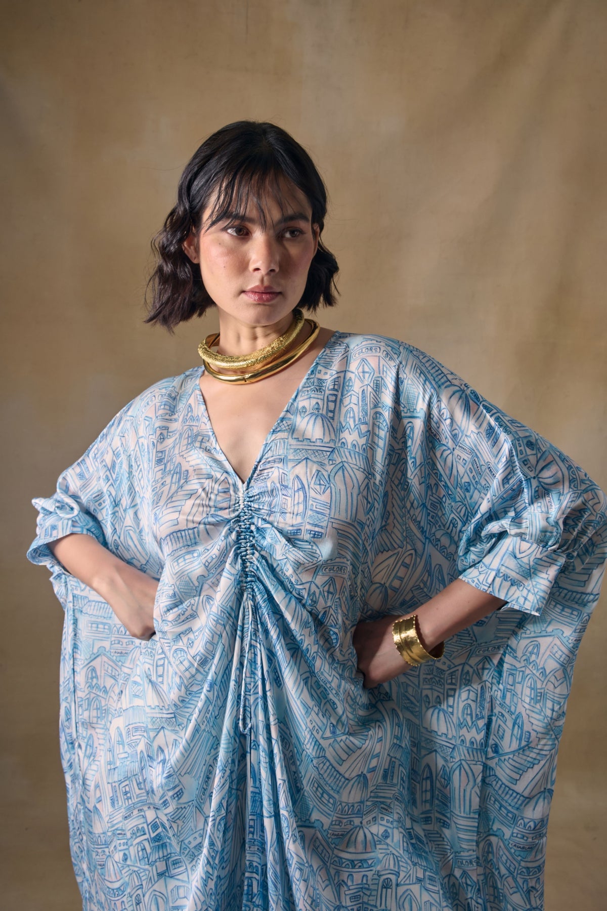 Blue Landscape Kaftan