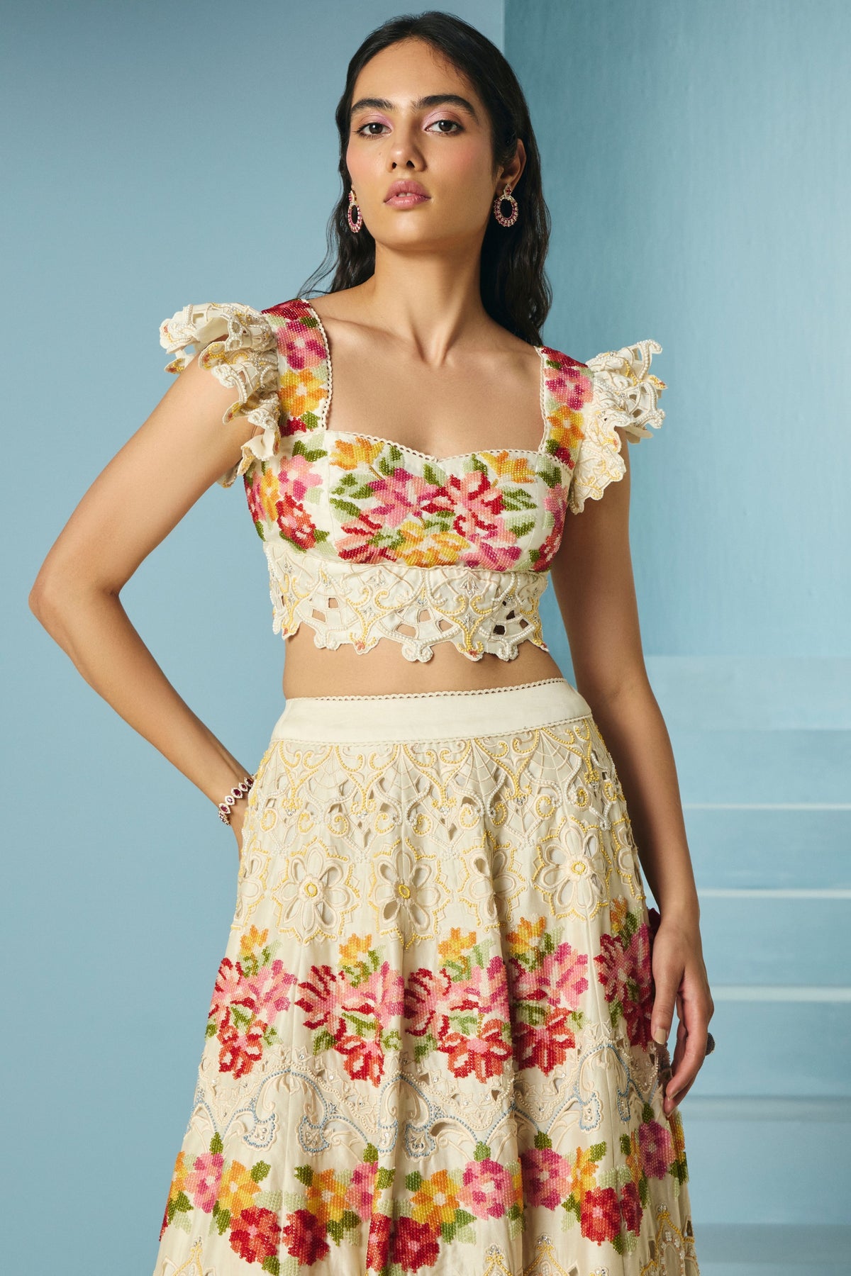 Ivory Beadwork Bustier