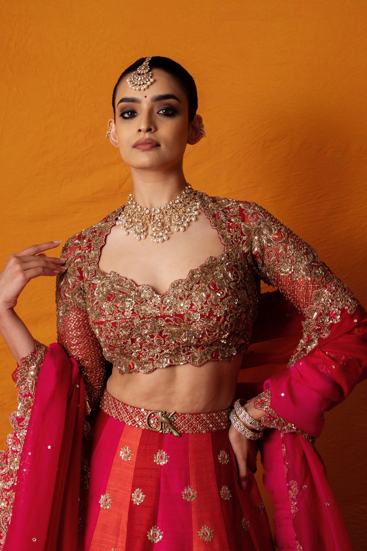 Ahalya Roja Lehenga Set