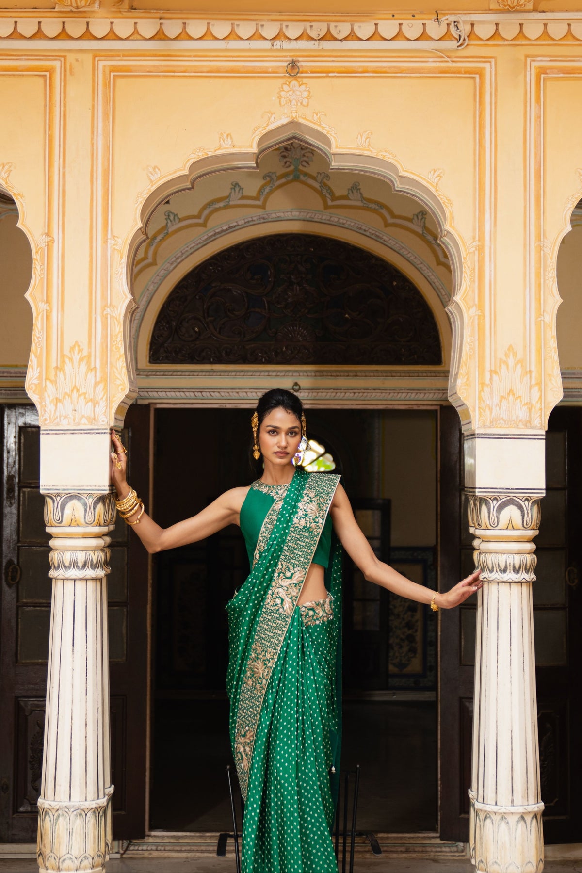 Peacock and Lotus Saree