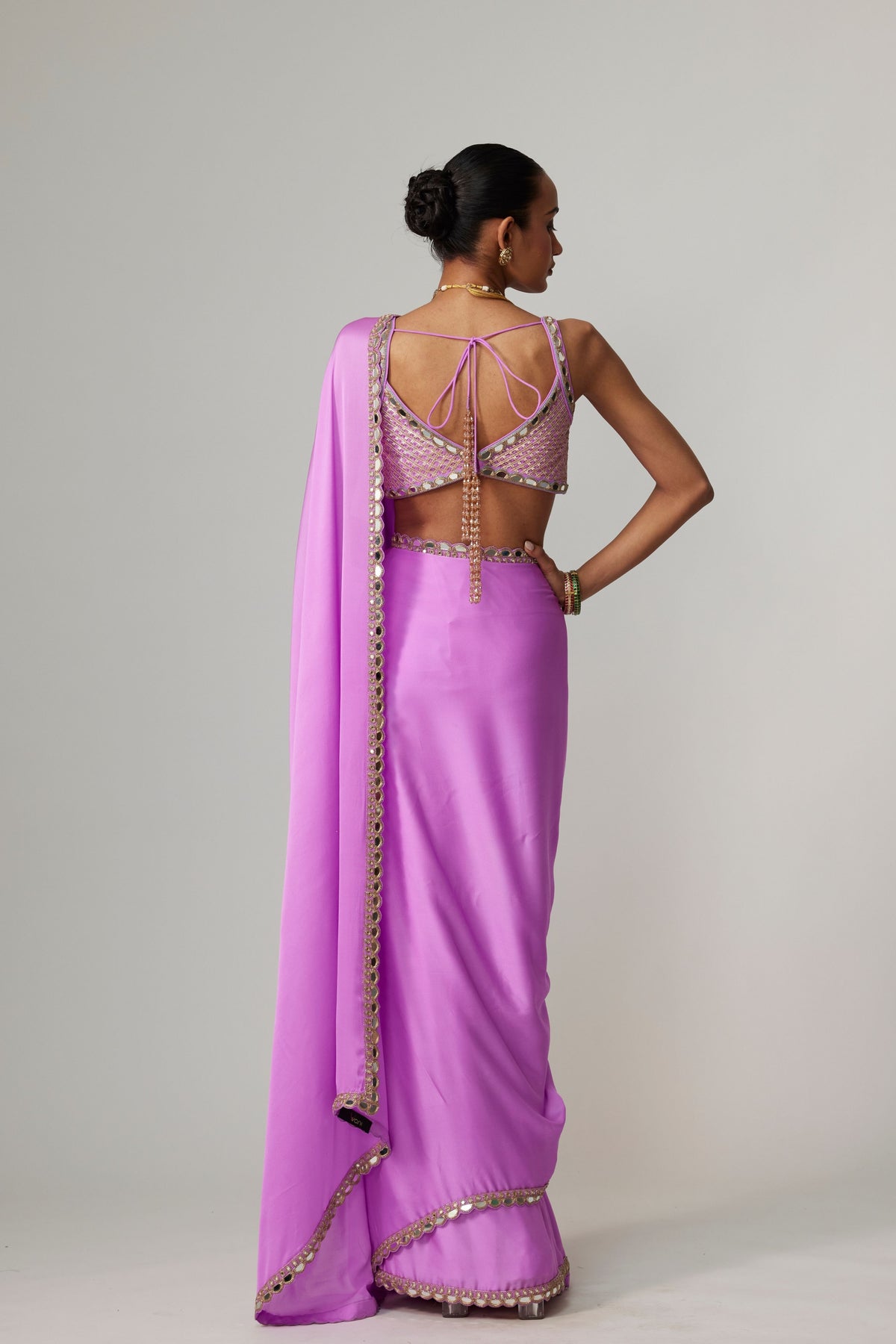 Mauve Saree Set