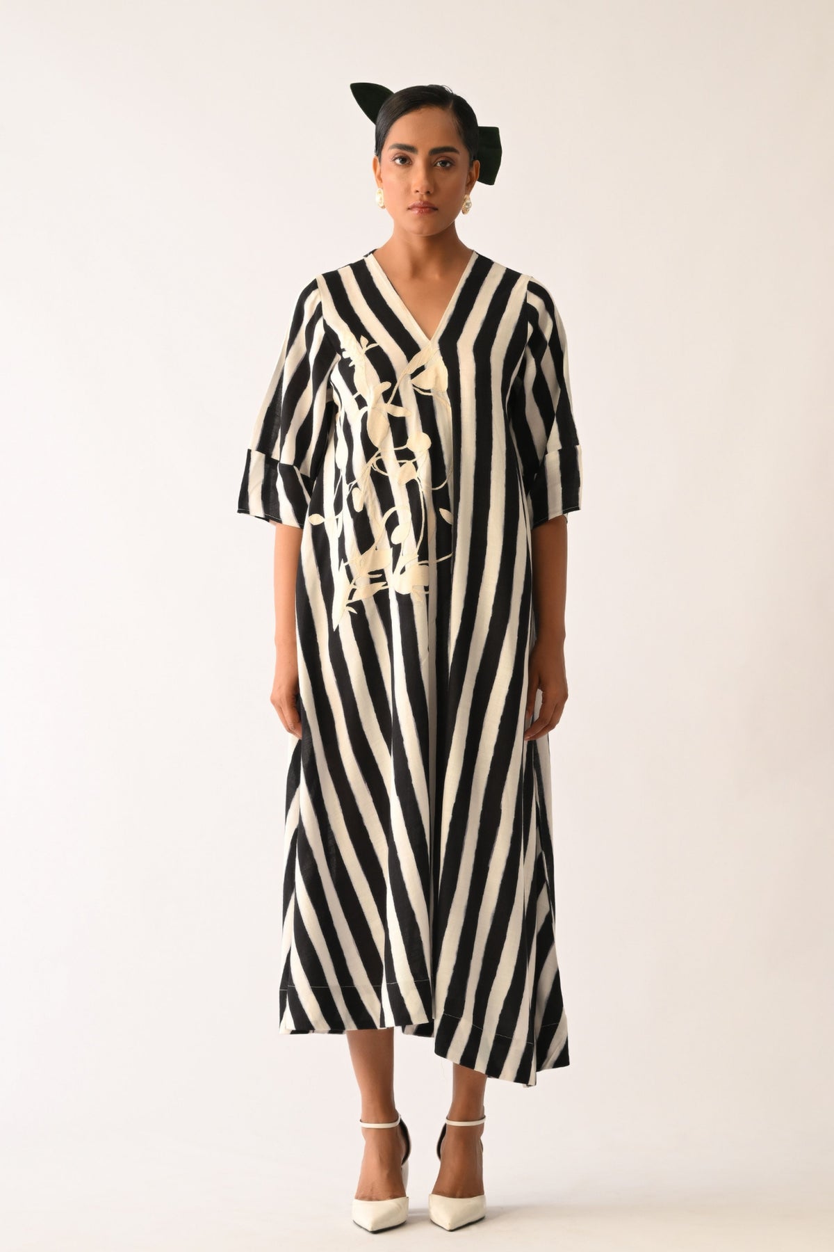 Revolt B&W Mayflower Applique Dress
