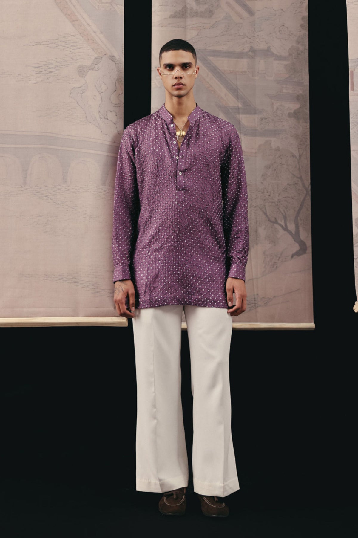 Lavender Short Kurta