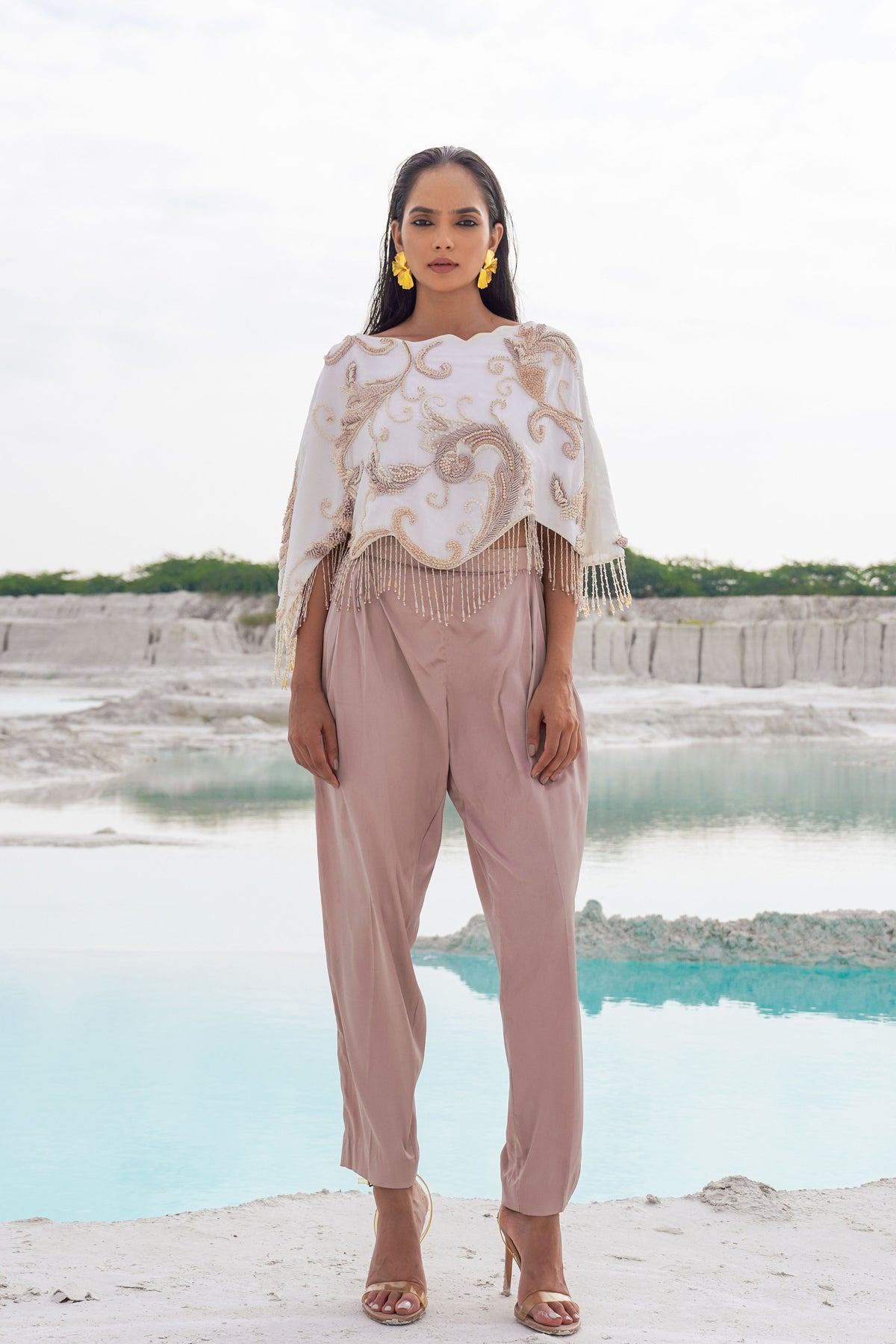 White and Pastel Co-ord Set