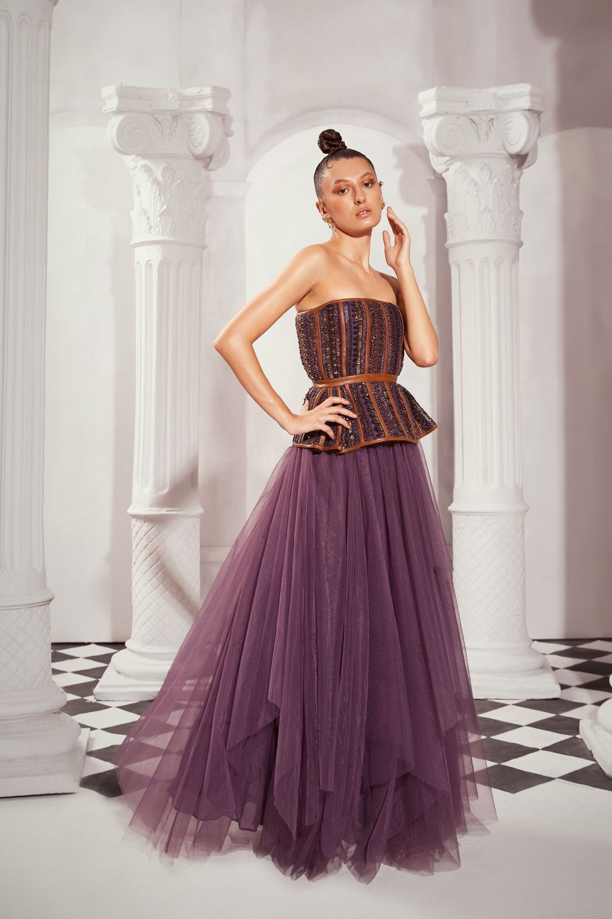 Aubergine Tulle Skirt