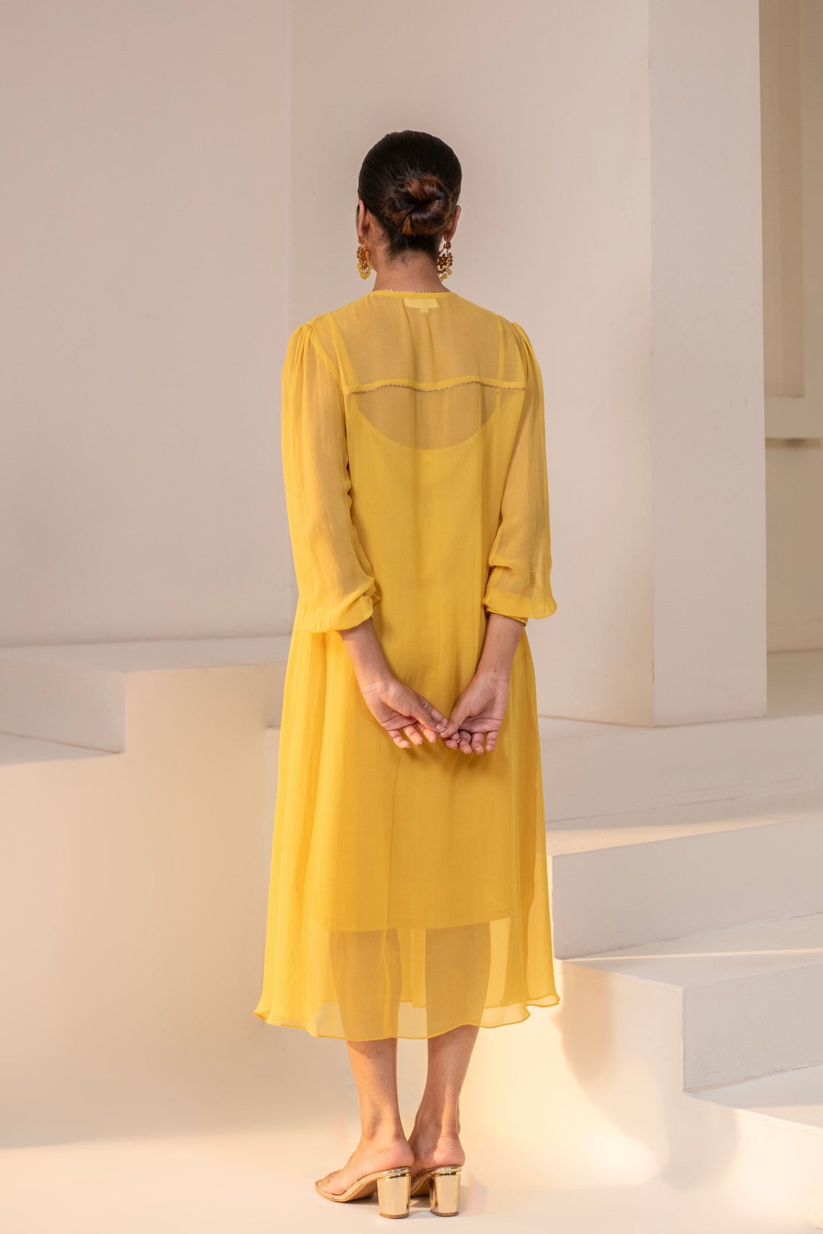 Sunshine Yellow Embellished Dress