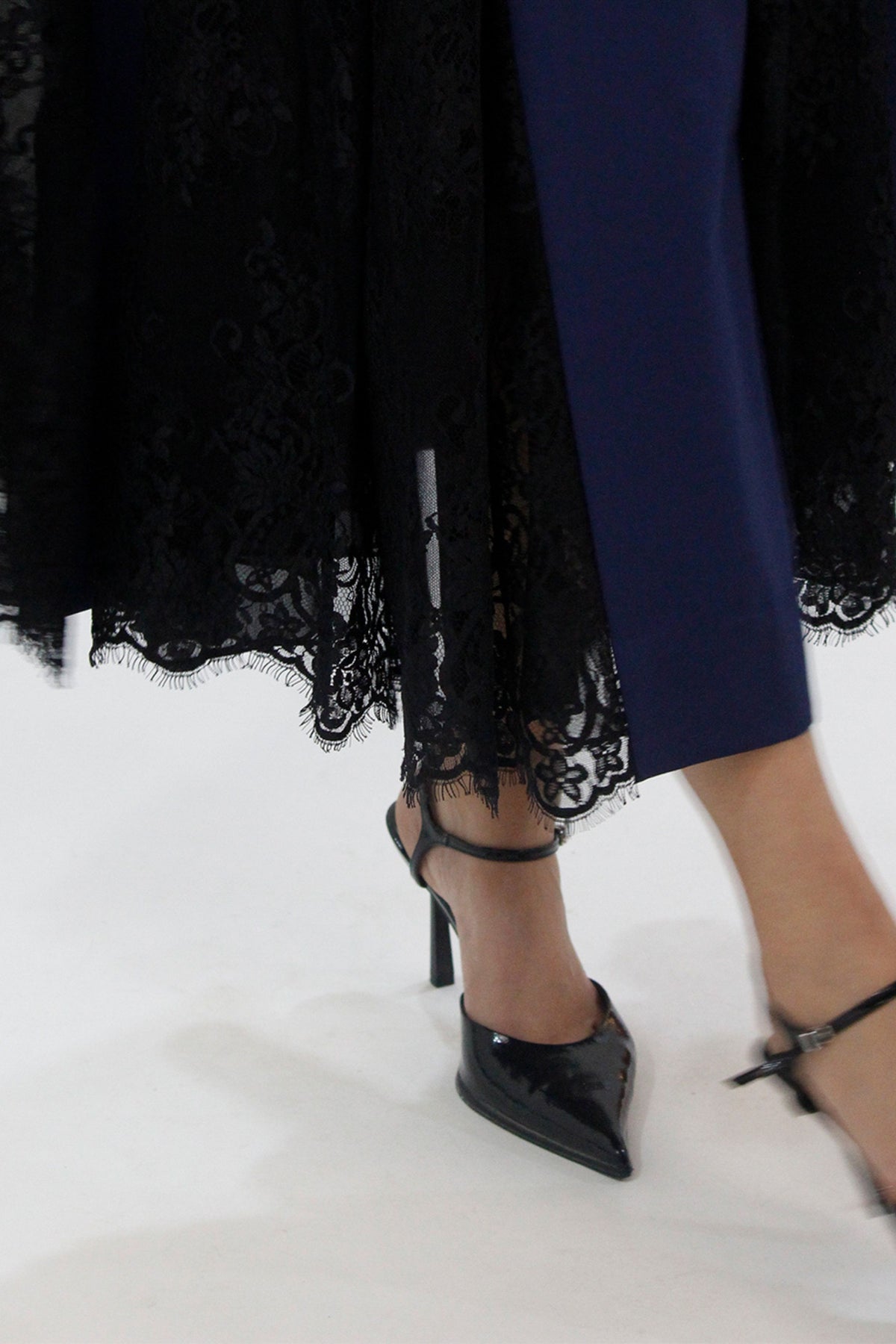 Lace Godet Dress