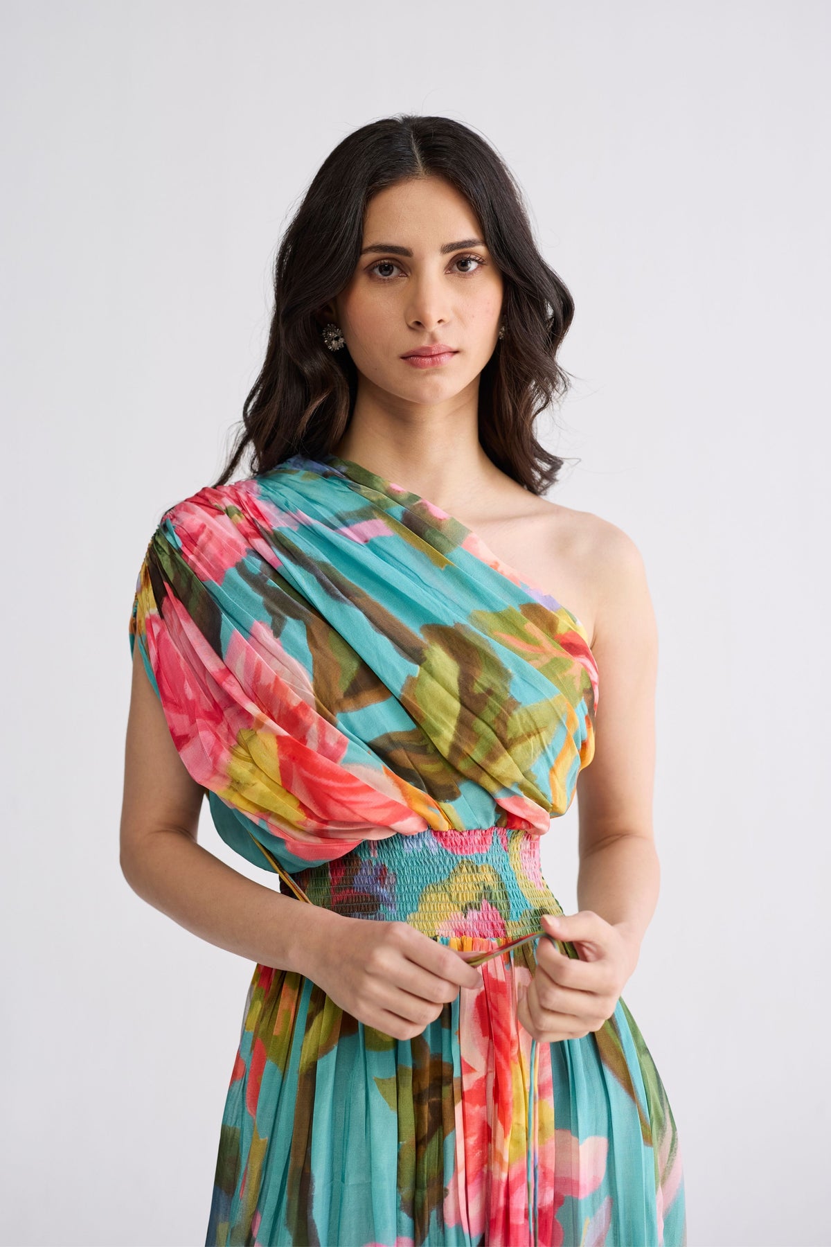 Campari One Shoulder Dress
